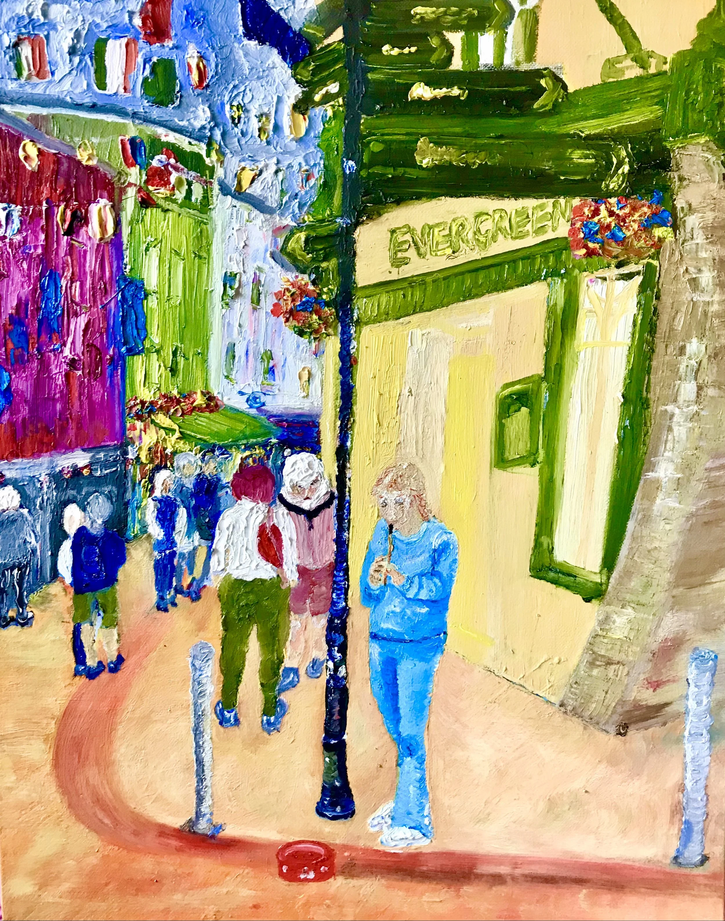 Galway festival ,
 Galway Girl playing the tin whistle 
Oil on canvas 
8 October 2025 