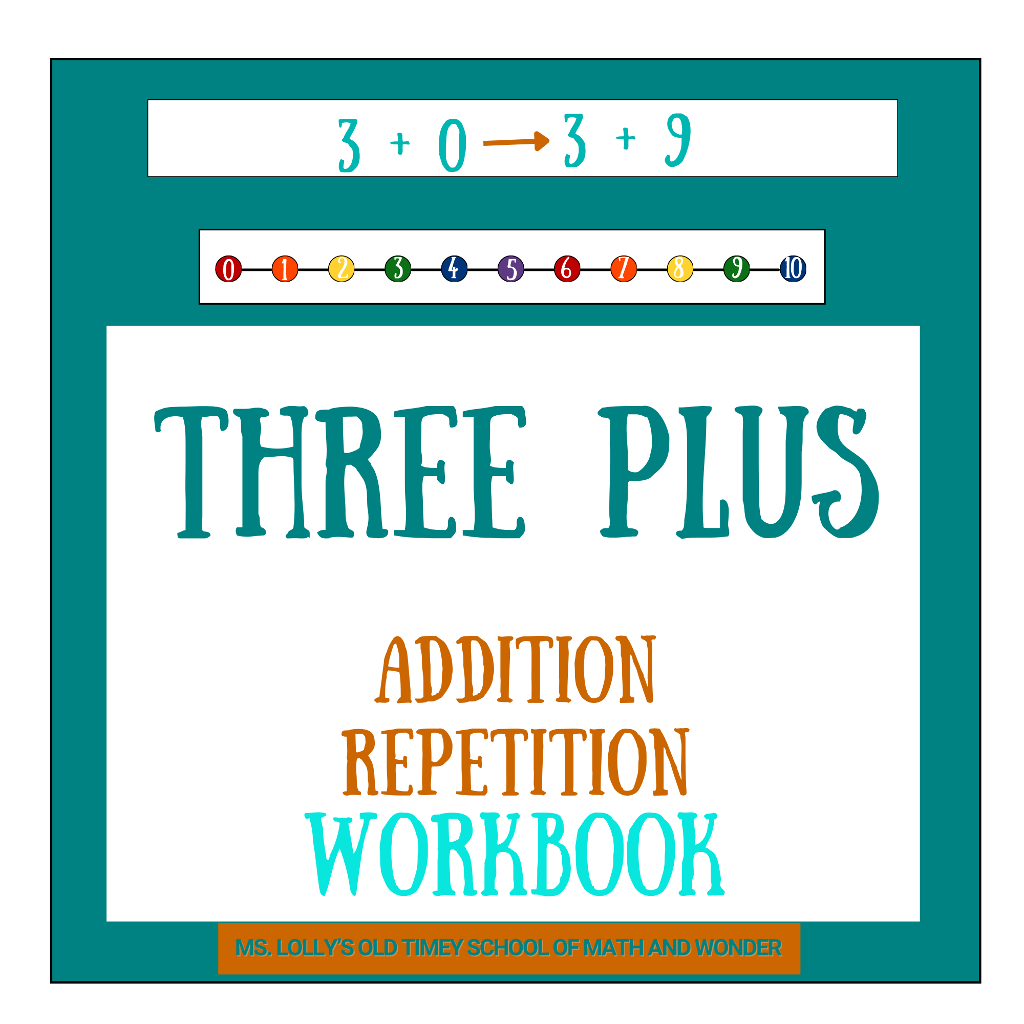 Three Plus: The Addition Repetition Workbook (20 pages)