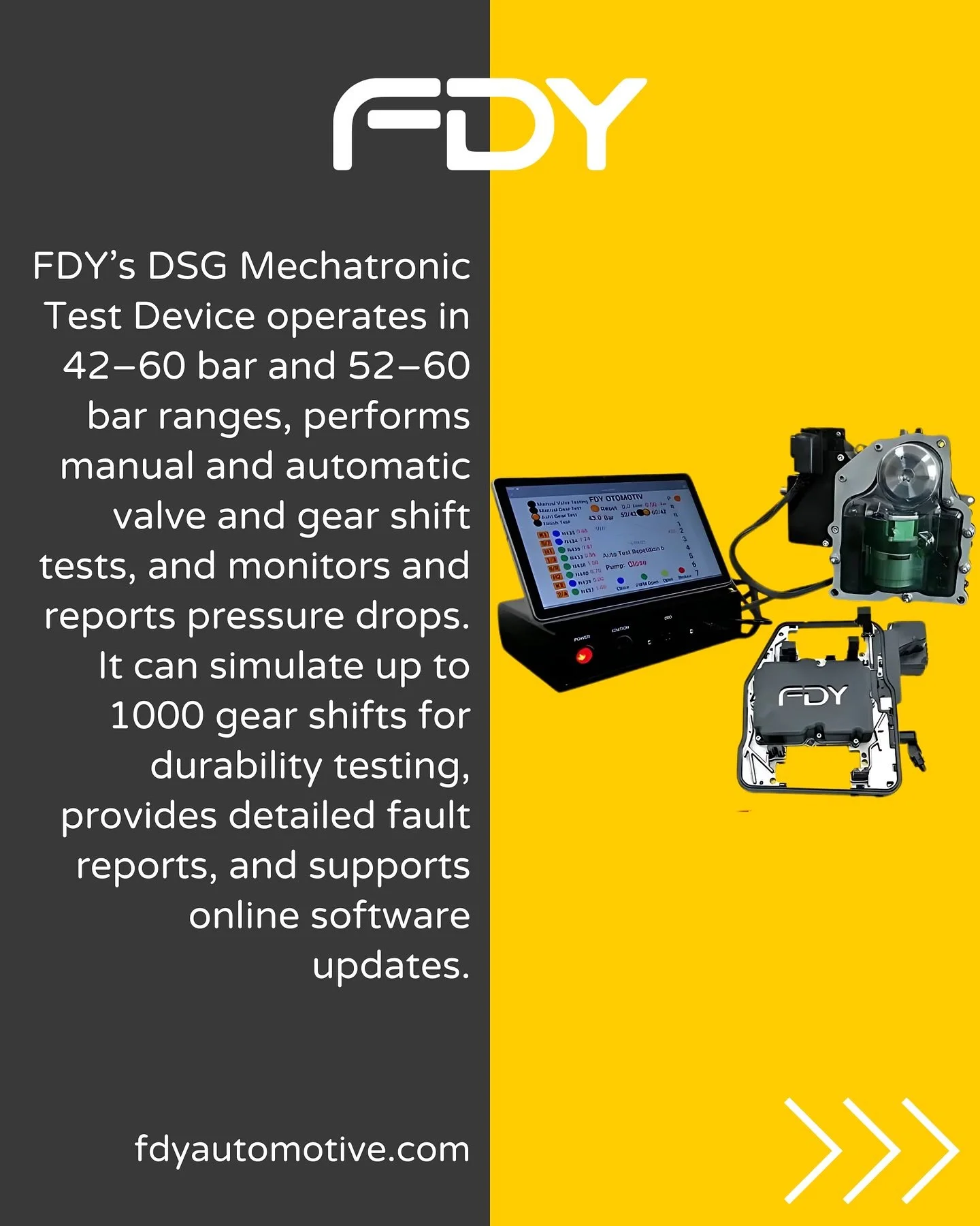 Discover the ultimate solution for DSG mechatronic testing! Reliable, precise, and designed for both professionals and maintenance teams. Ensure your mechatronic performs flawlessly with FDY&rsquo;s advanced test device.

DSG mekatronik testinde en g