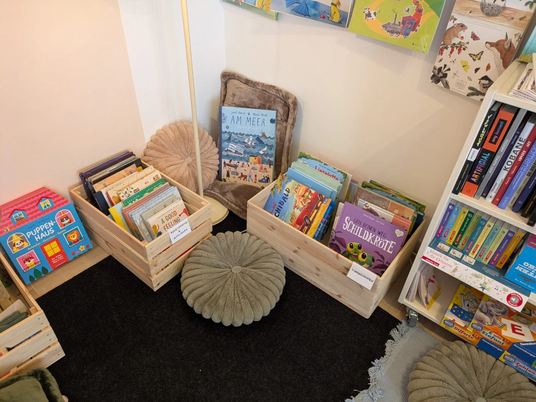 Kinderbuch-Ecke in der Dependance