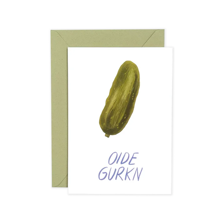 Illustrierte Postkarte "oide Gurkn"