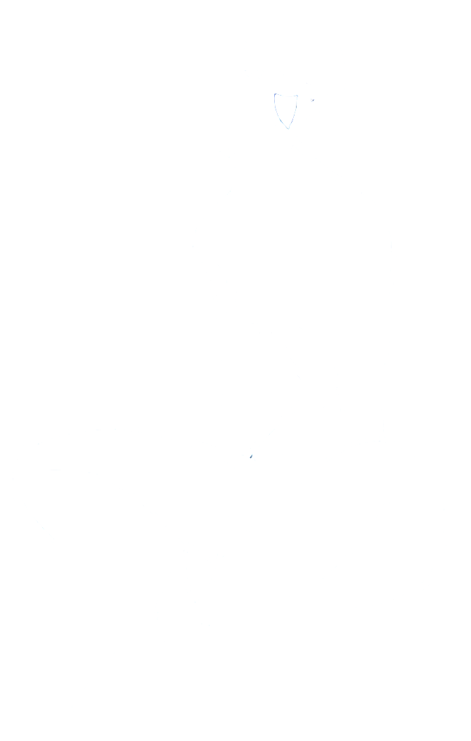 Minimalist white line drawing of a woman sitting cross-legged, with her head bowed and one arm resting on her knee, on a black background.