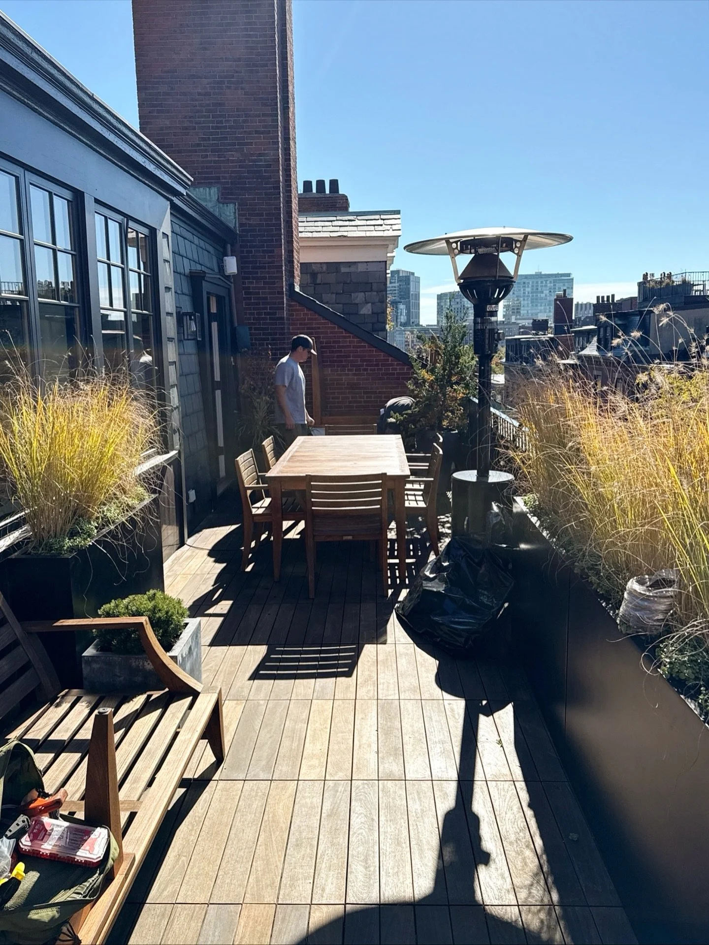 Remember the special delivery of @parterregardenservices planters last week? Here’s how they look at our Beacon Hill Penthouse project. The home includes two porches, one facing east with views over the city and another facing west with a clear
