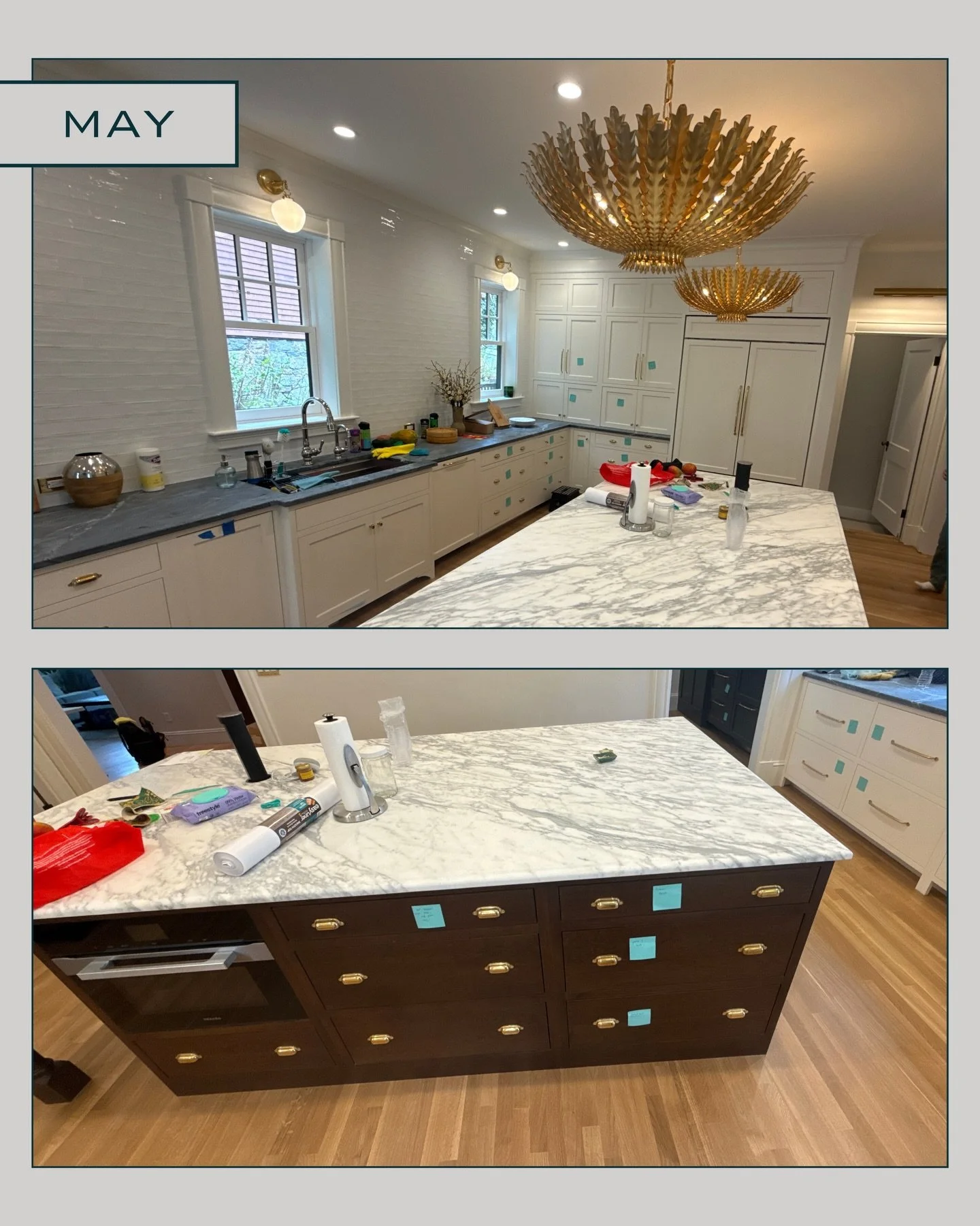 From start to finish, our team led this renovation, transforming this family&rsquo;s kitchen and prep kitchen into unrecognizable spaces. 

The space is equipped with full height custom inlay cabinetry, a new island with integrated storage, and a bui