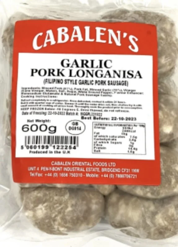 Cabalen’s Garlic Pork Longanisa  454g