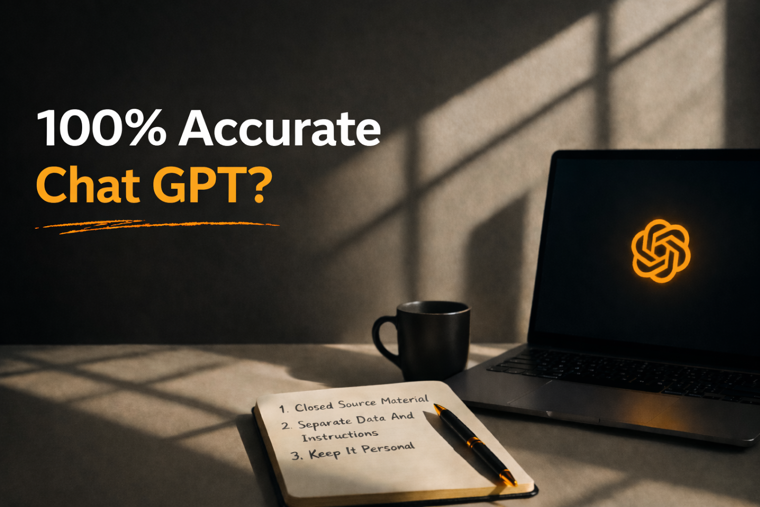 Image of the provocative title suggesting that ChatGPT can be 100% accurate when used as part of a ROM Aria's human design system called the leaders guide illustrating an article of how the leaders guide engine was built
