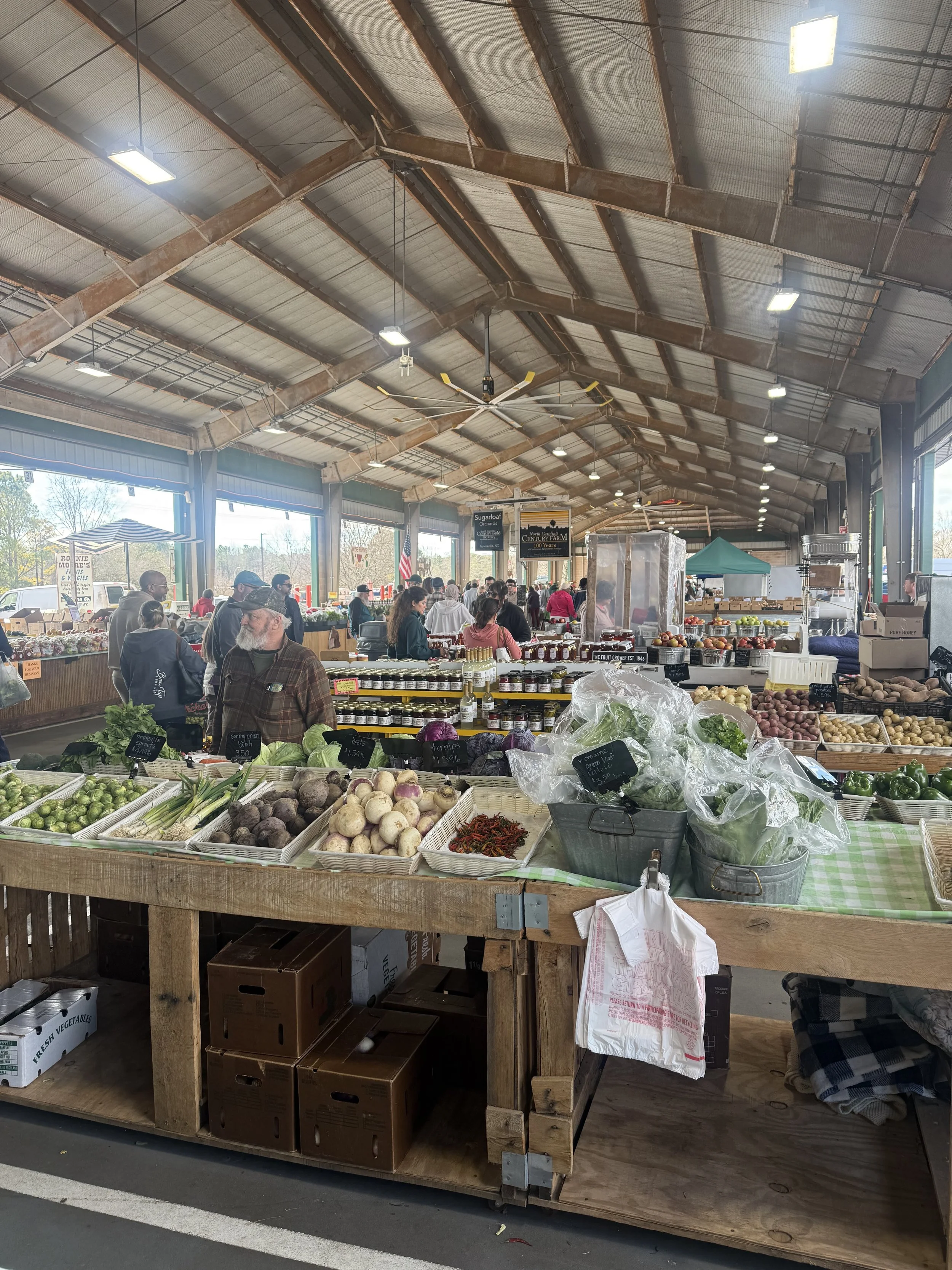 local produce at a farmers market