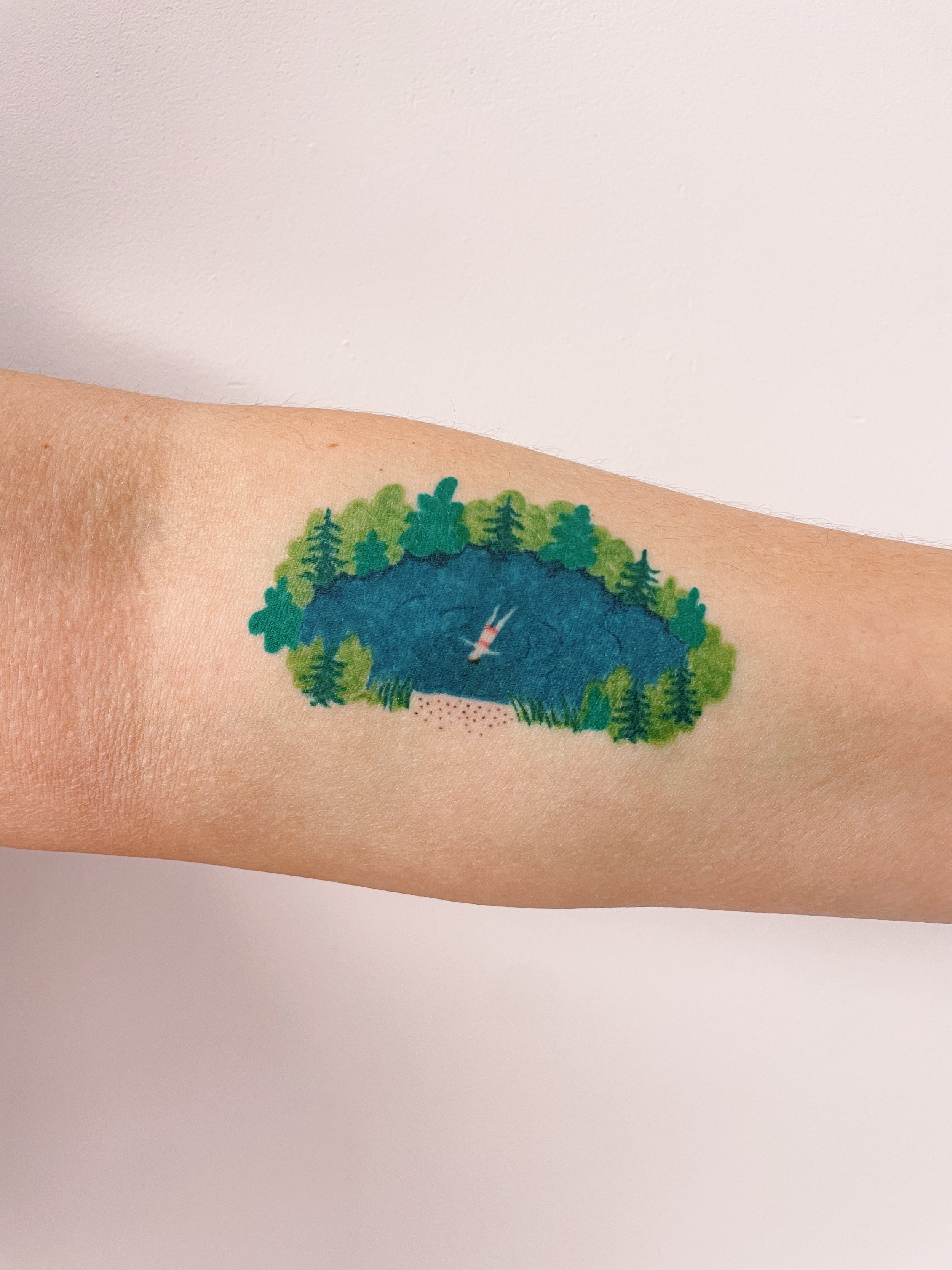 a healed colorful tattoo