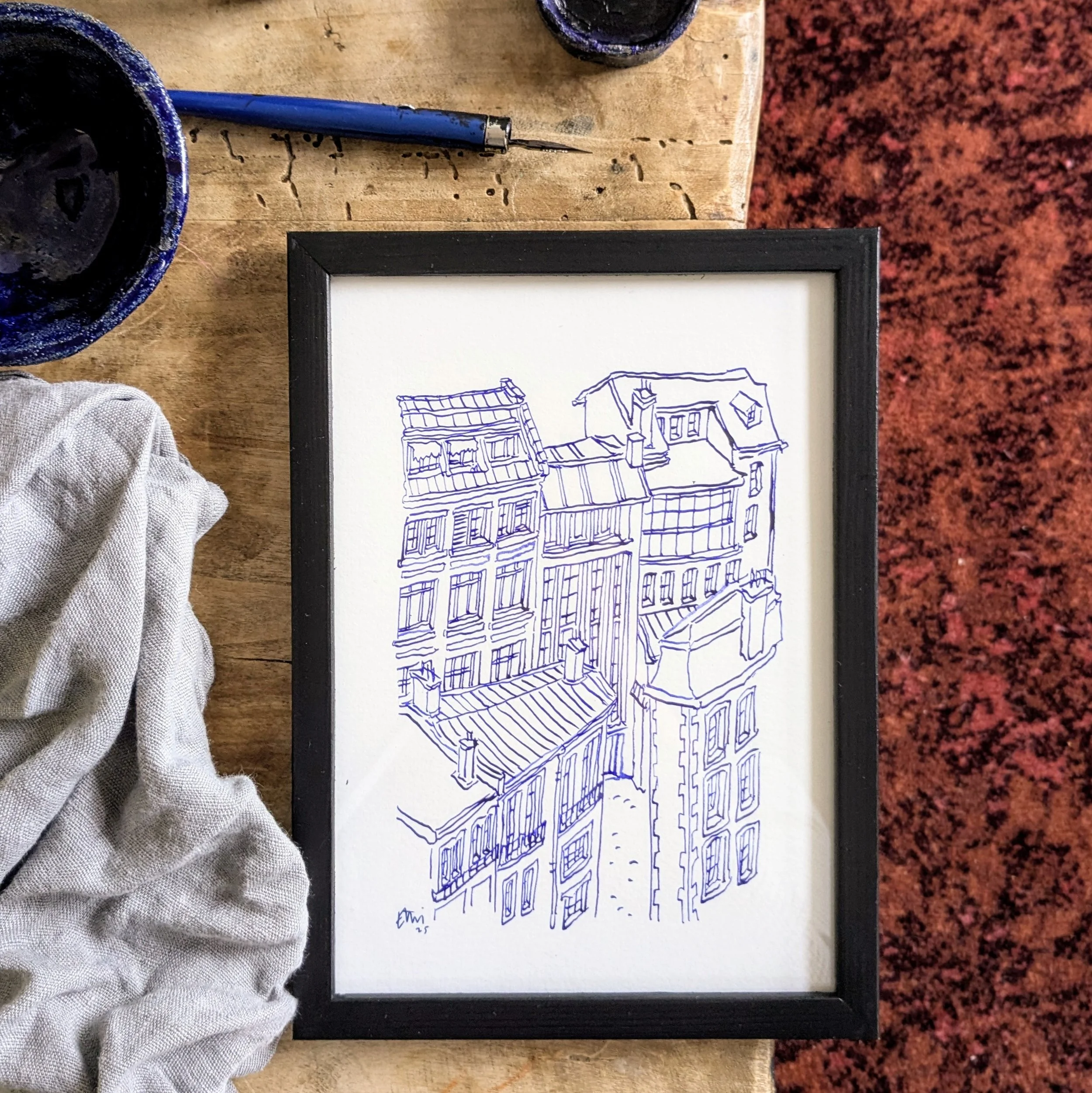 Original ! Toits des Pentes ,Bleu