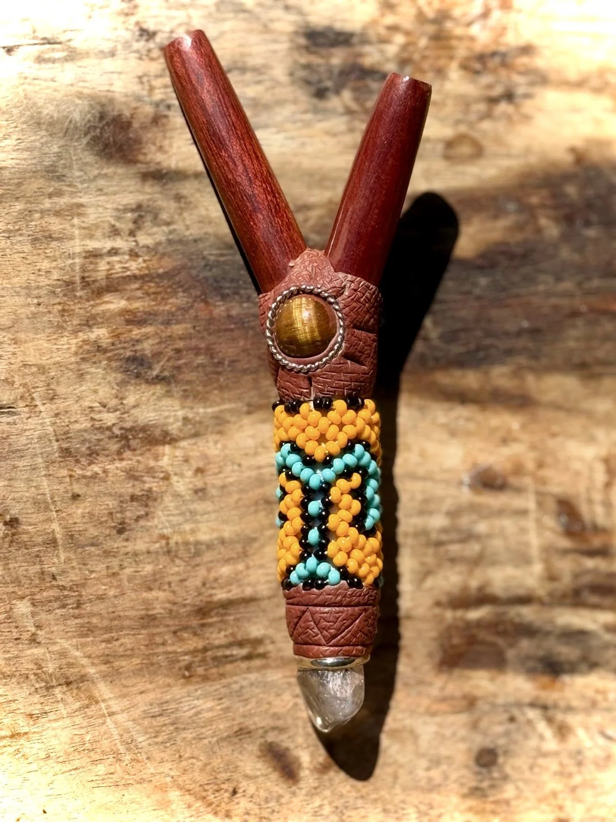 Shipibo Beaded Kuripé - Grounding & Focus