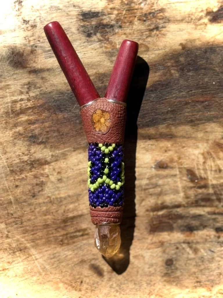 Shipibo Beaded Kuripé - Vision & Harmony