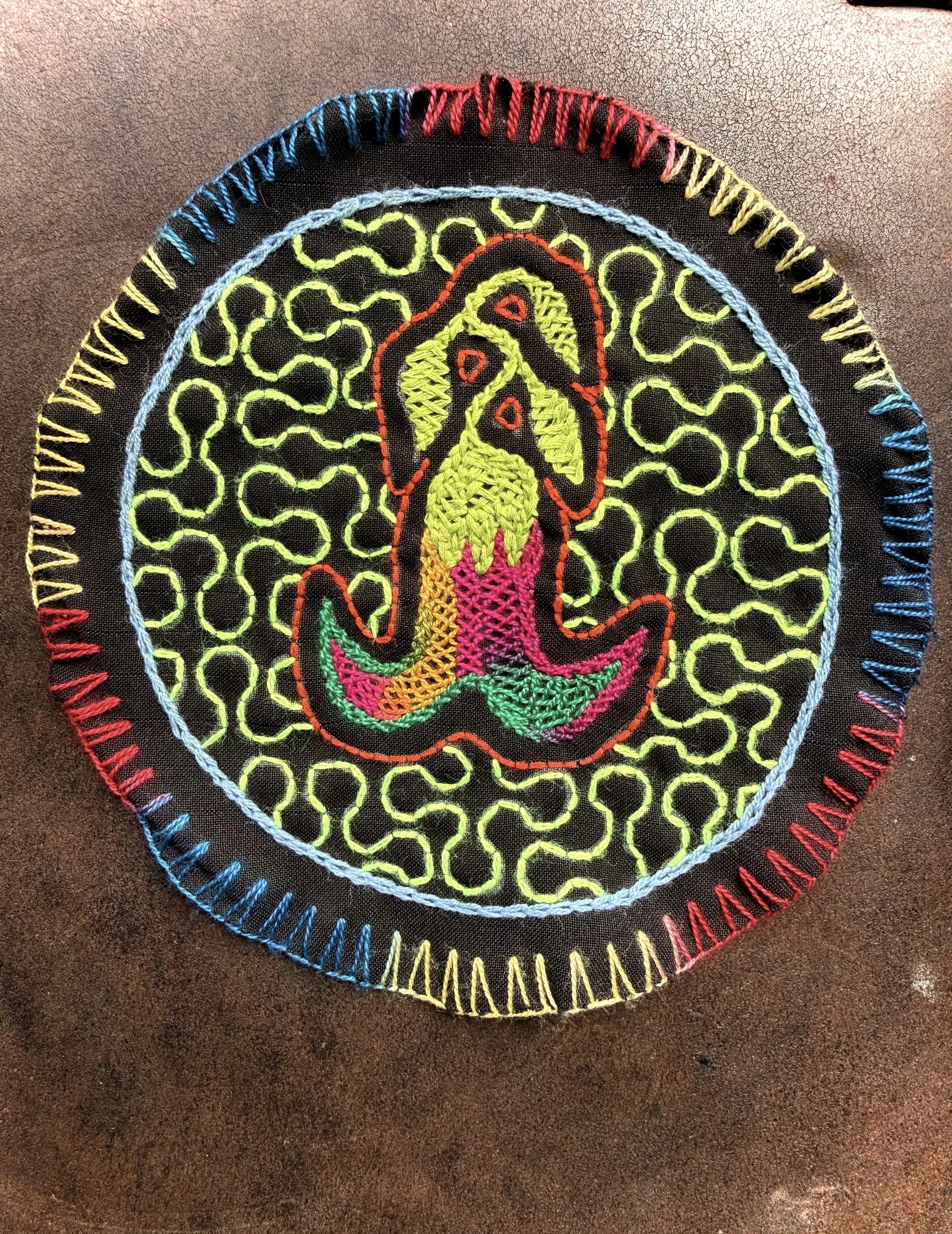 Multi-Colored Trumpet Flower Altar Cloth – Awareness & Reverence