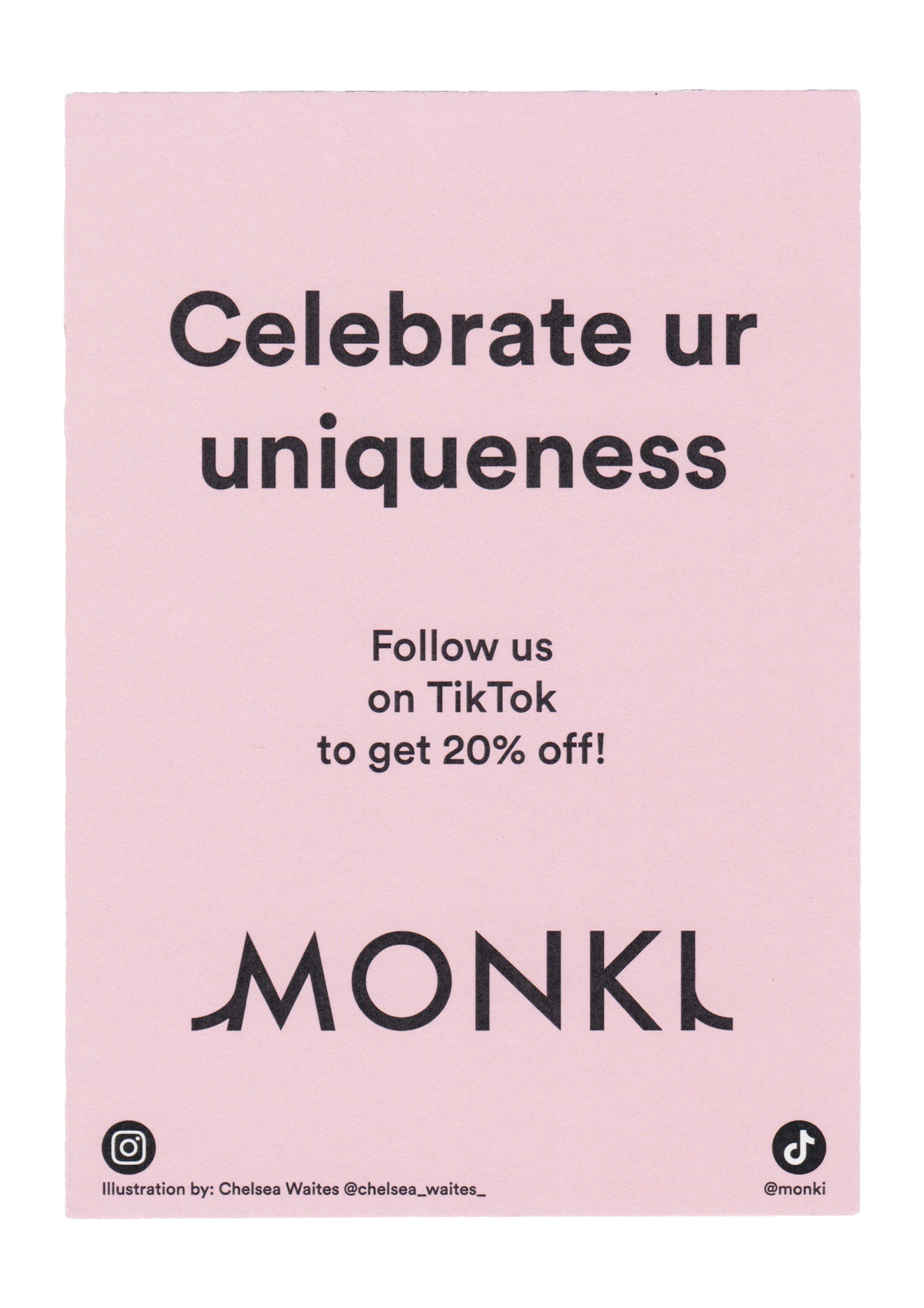 Monki Many Monki Promotional Postcard — Chelsea Waites