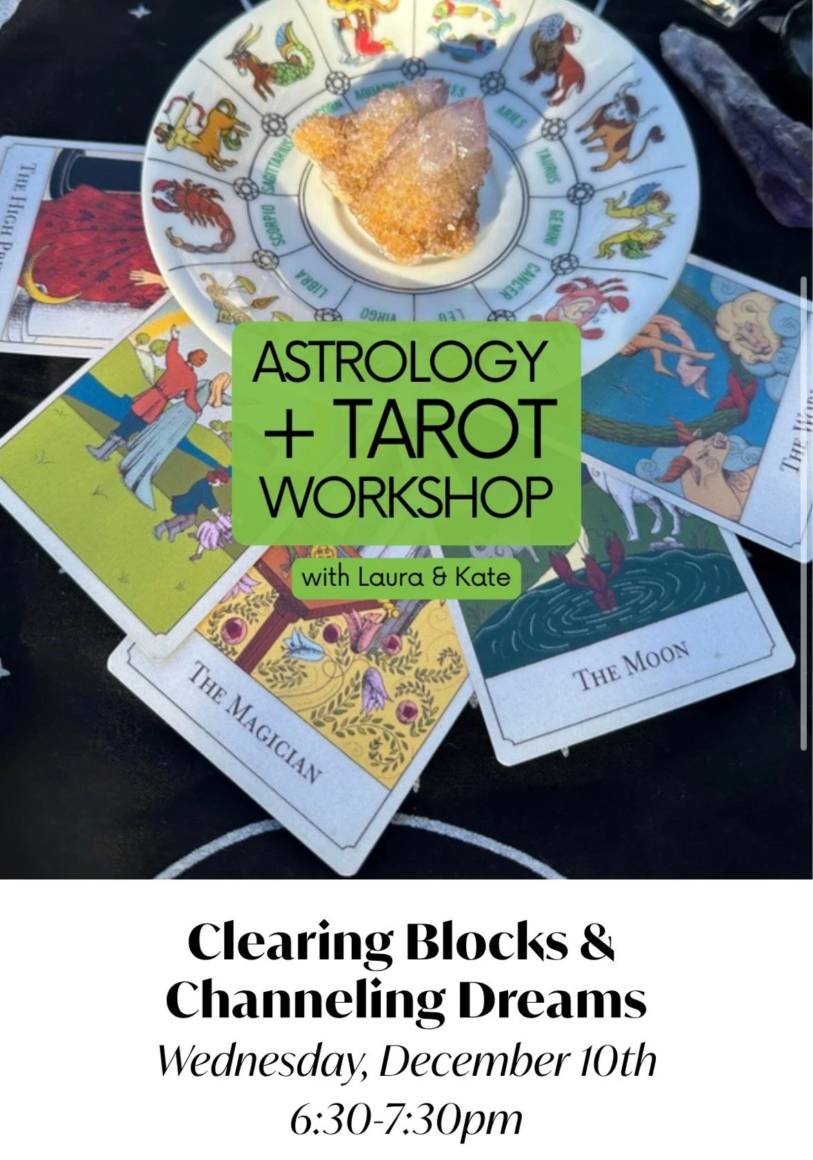 Clearing Blocks & Channeling Dreams: A Tarot and Astrology Workshop at Sacred Space Astoria