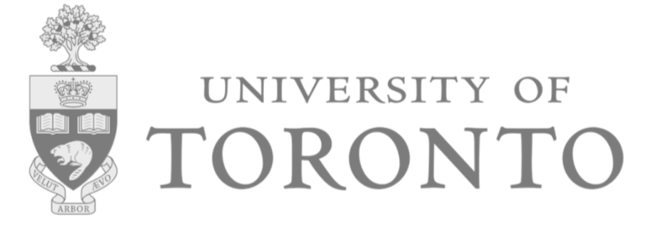 University of Toronto logo with a tree, shield, and open book, and the text 'University of Toronto'.