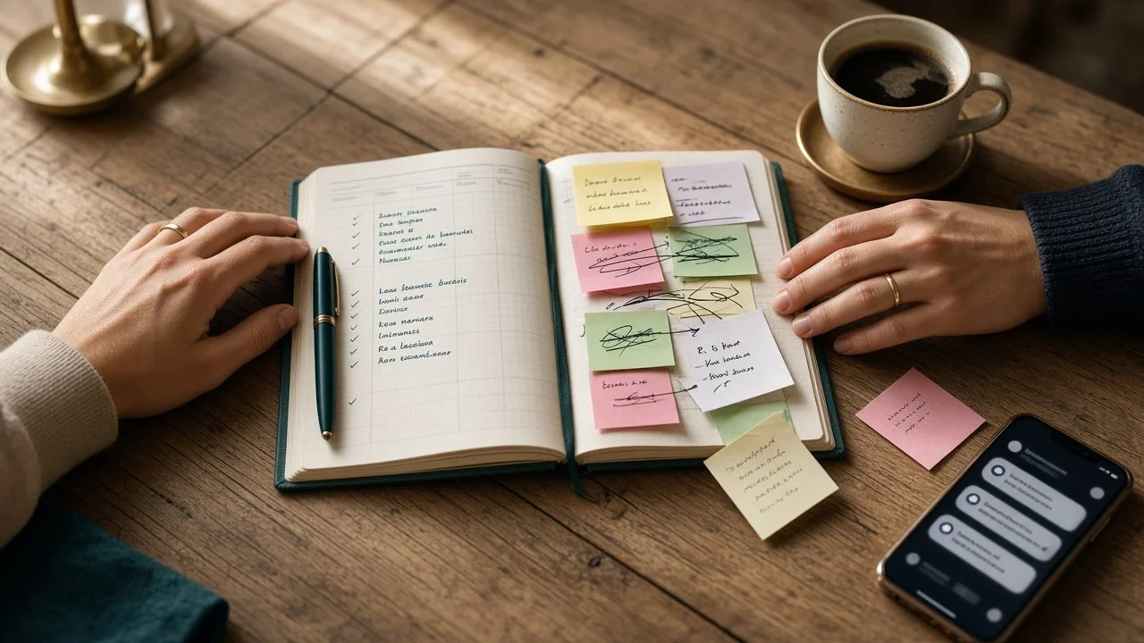 Couple managing busy schedules