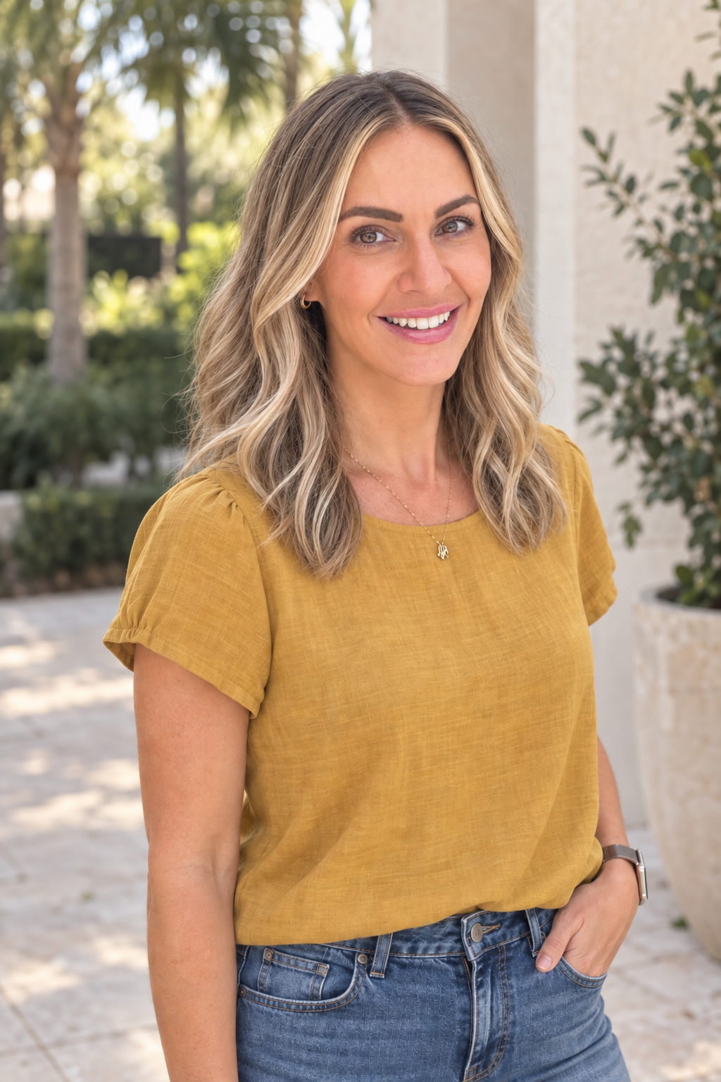 Julia Loewi, LCSW-QS standing outside smiling