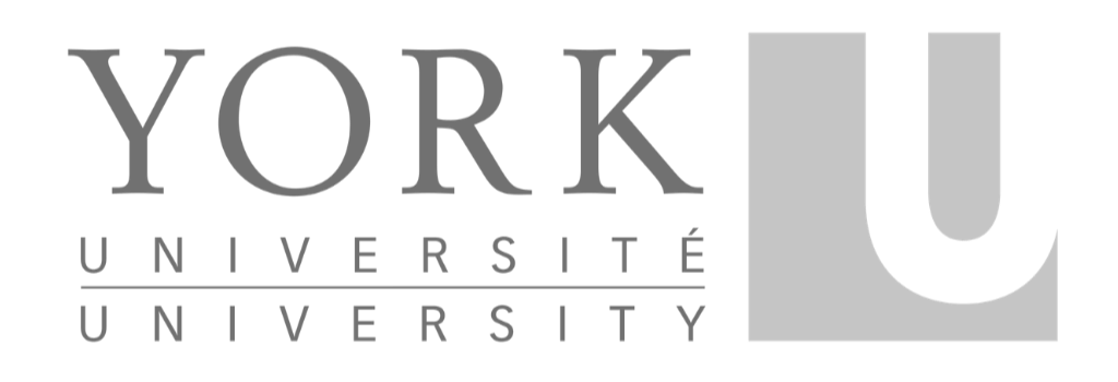 Logo of York University in black and gray.