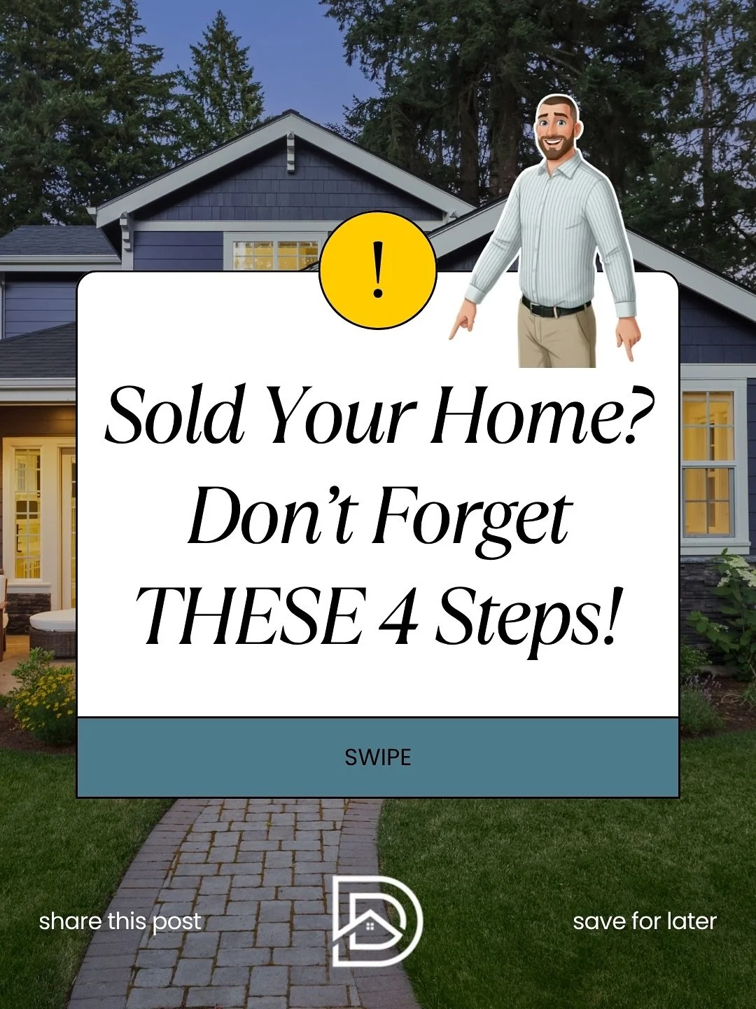 🎉 You sold your home&mdash;congrats! But don&rsquo;t forget these 4 important steps to wrap things up smoothly:

1️⃣ Disconnect your utilities 💡
2️⃣ Cancel your homeowners insurance 📑
3️⃣ Watch for your escrow refund 💵
4️⃣ Keep your settlement st