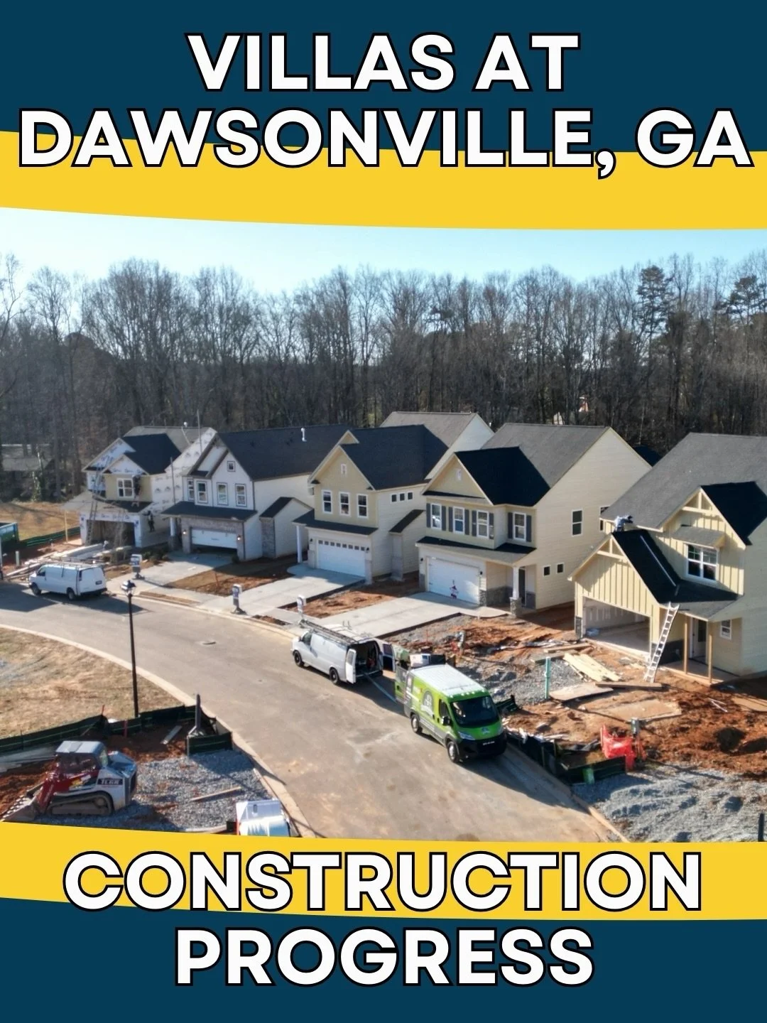 Progress is taking shape at Villas at Dawsonville 🏡, with several homes nearing completion. This video shares an up-to-date look at new construction in Dawsonville, GA and how the community is coming together.

If you have questions about buying new