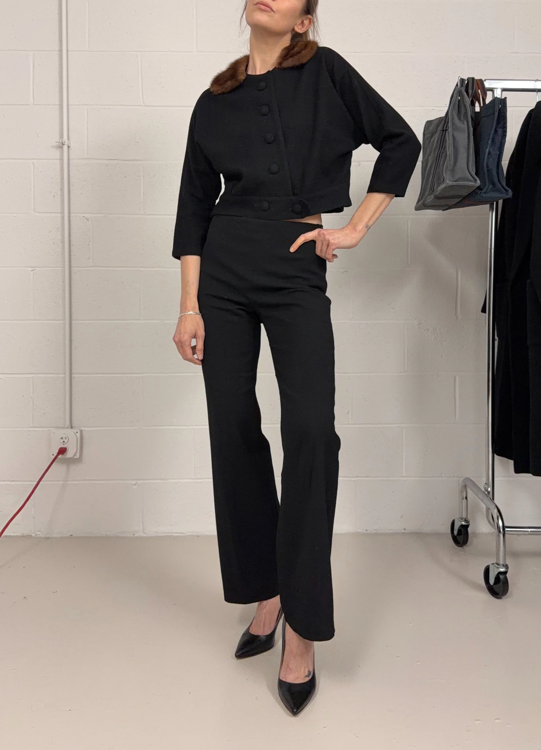 Vintage Mink and Wool Mini Coat