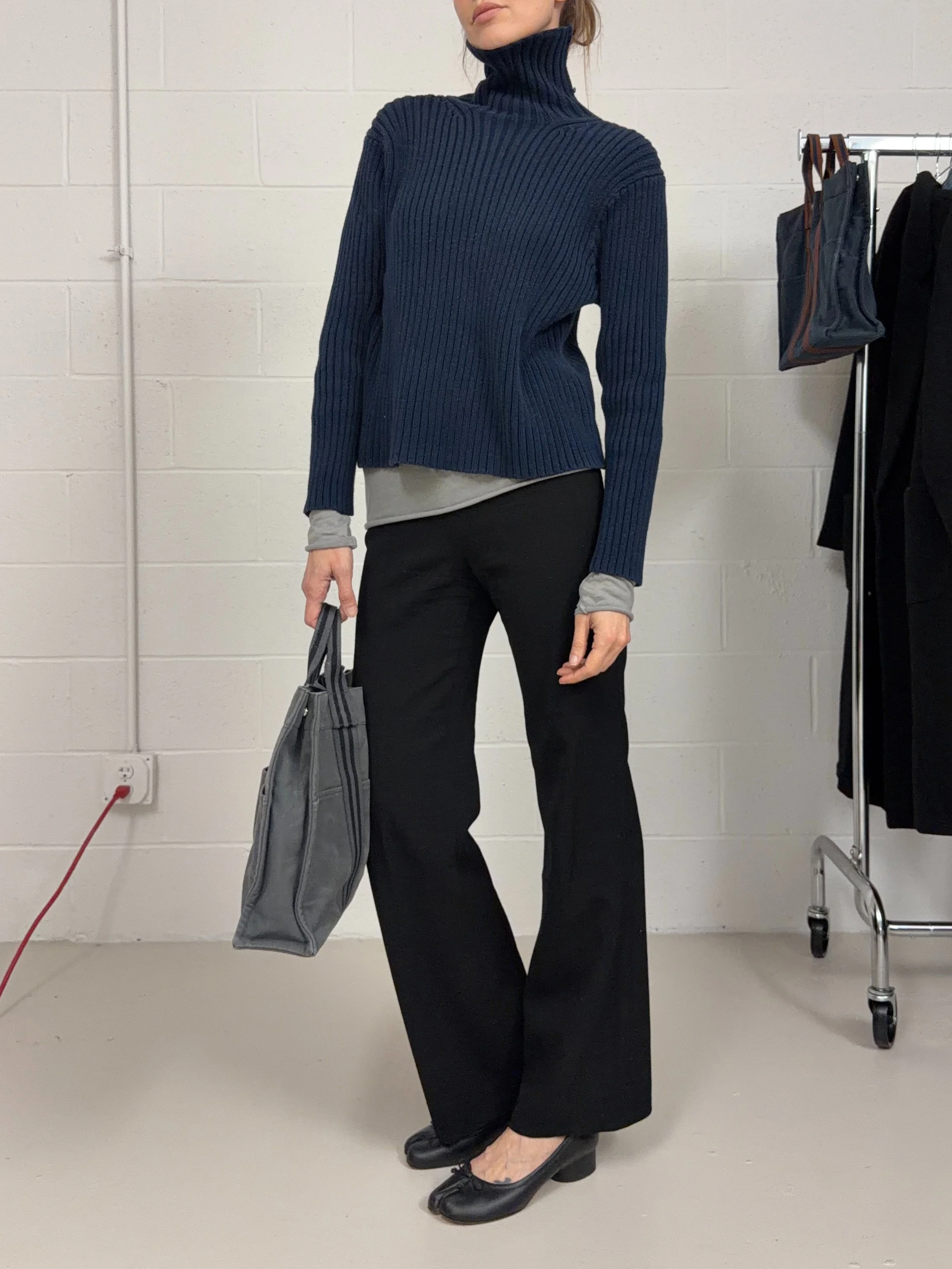 '90s Ribbed Knit Turtleneck