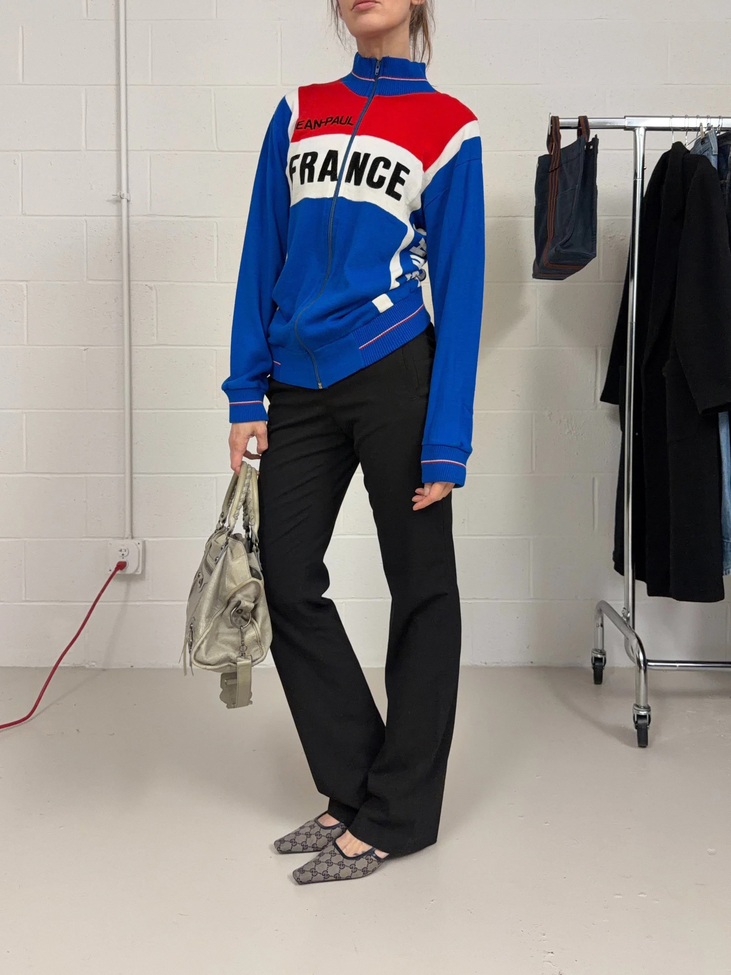 Jean Paul Paris France Racing Knit Jacket