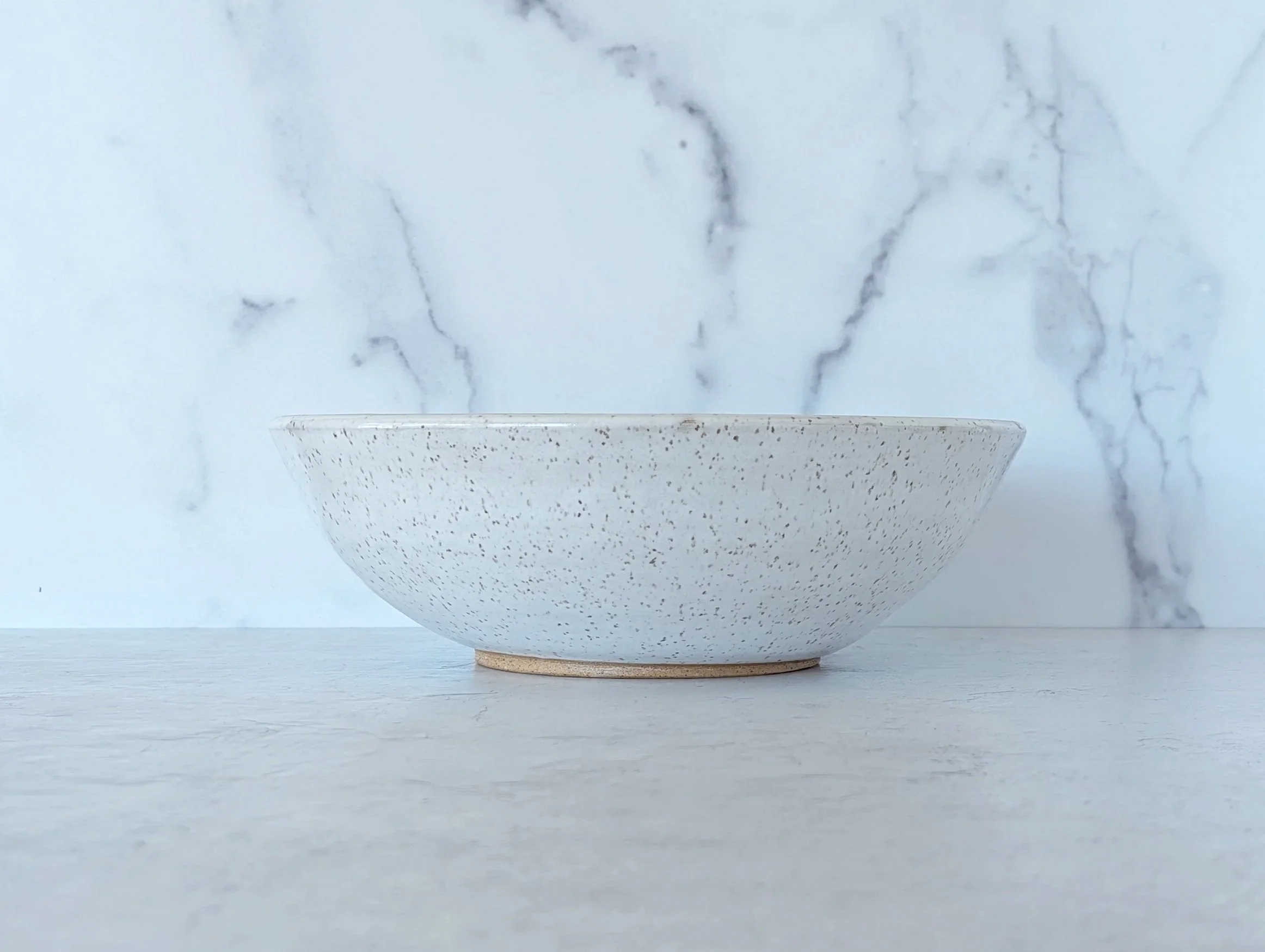 Large Bowl - Just White, Speckled Gloss