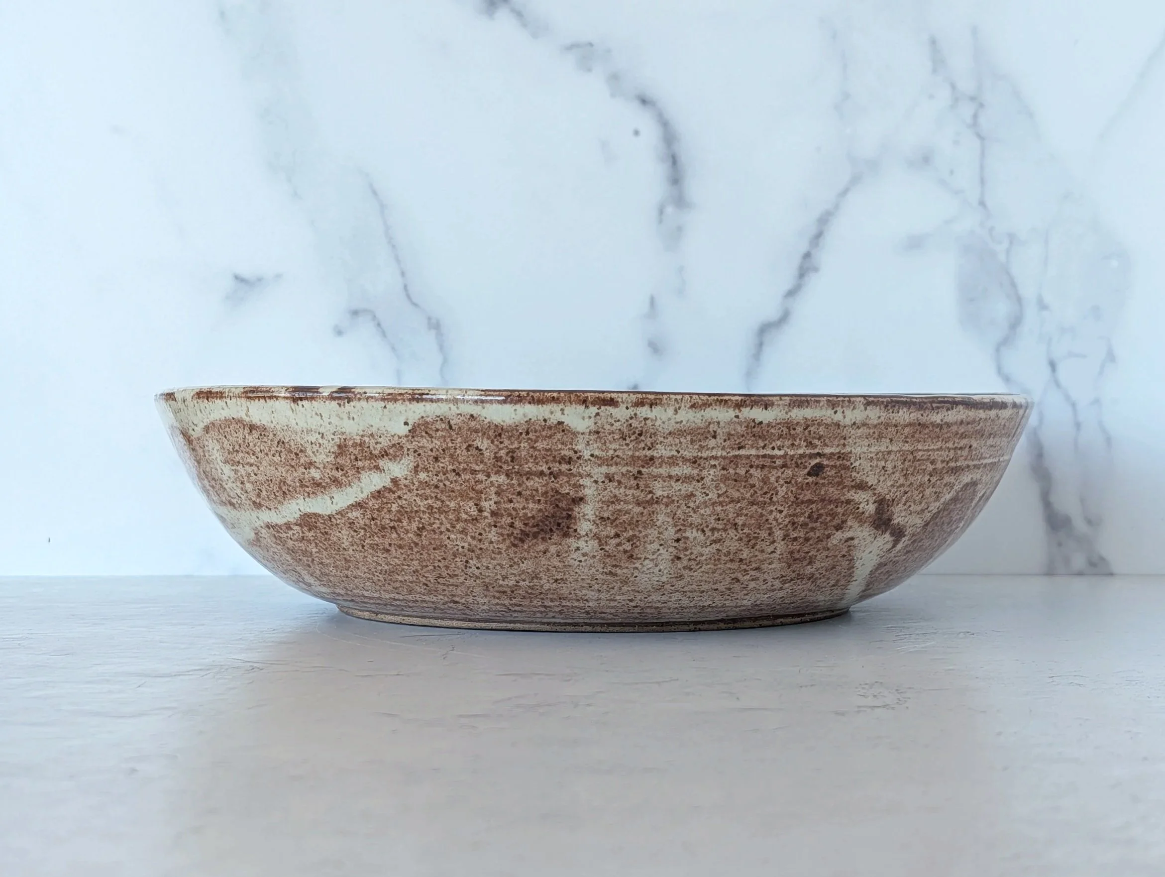 12 Inch Center Piece Bowl - Autumn Shino Variegated tones