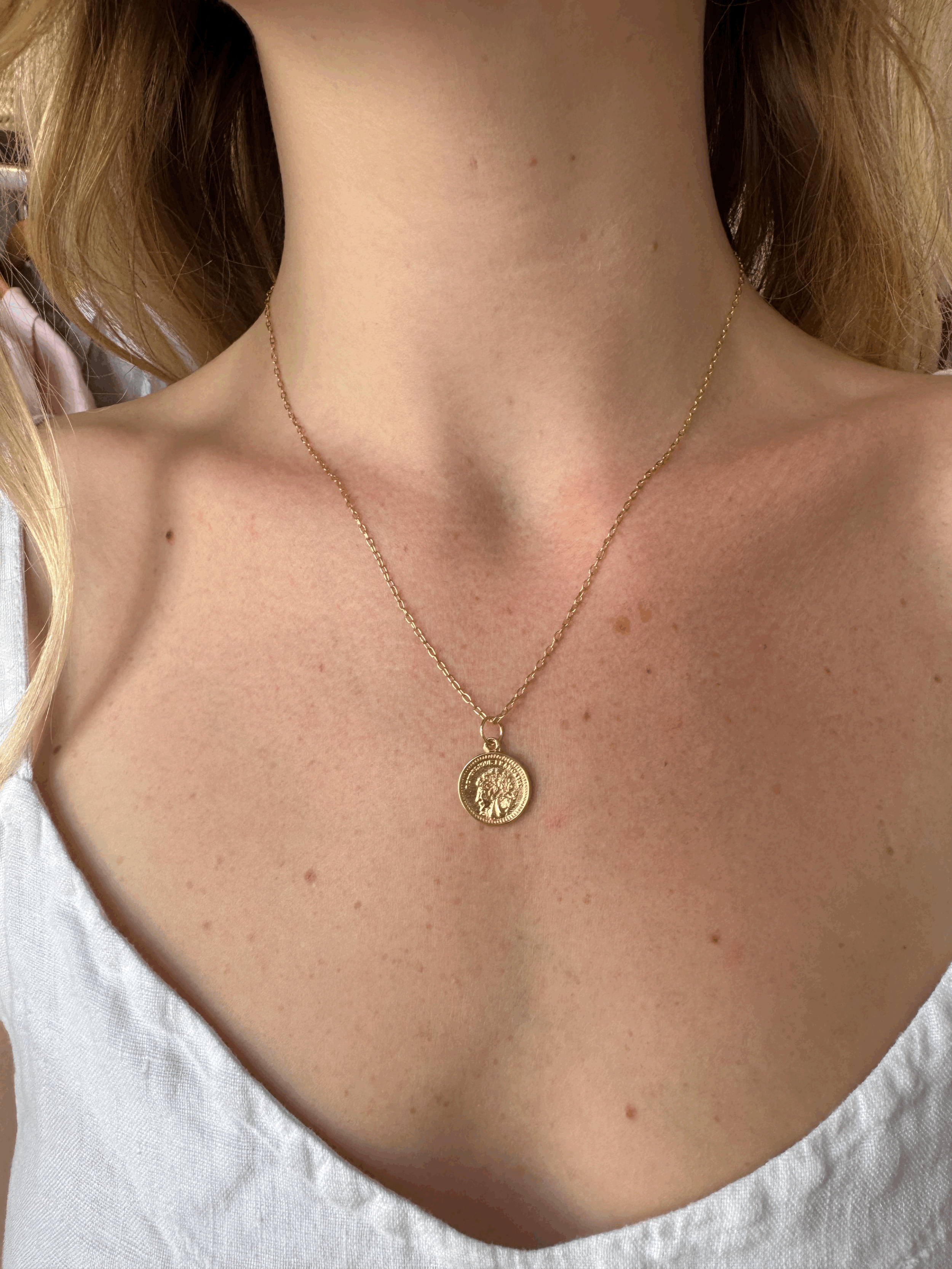 French Coin Necklace