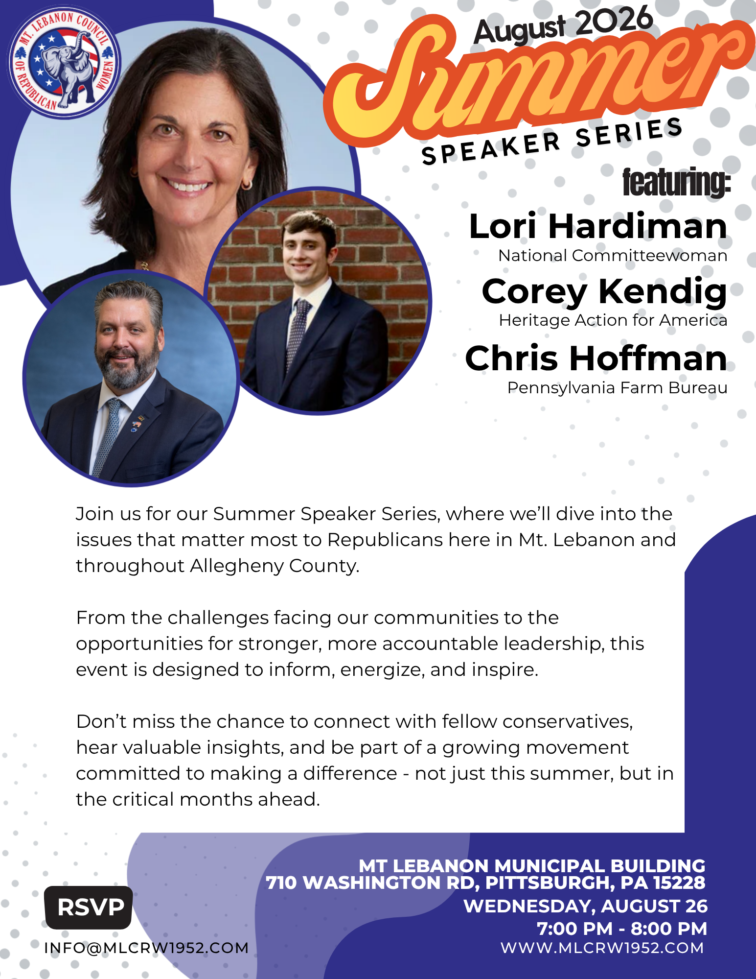 Summer Speaker Series | Lori Hardiman, Corey Kendig, and Chris Hoffman