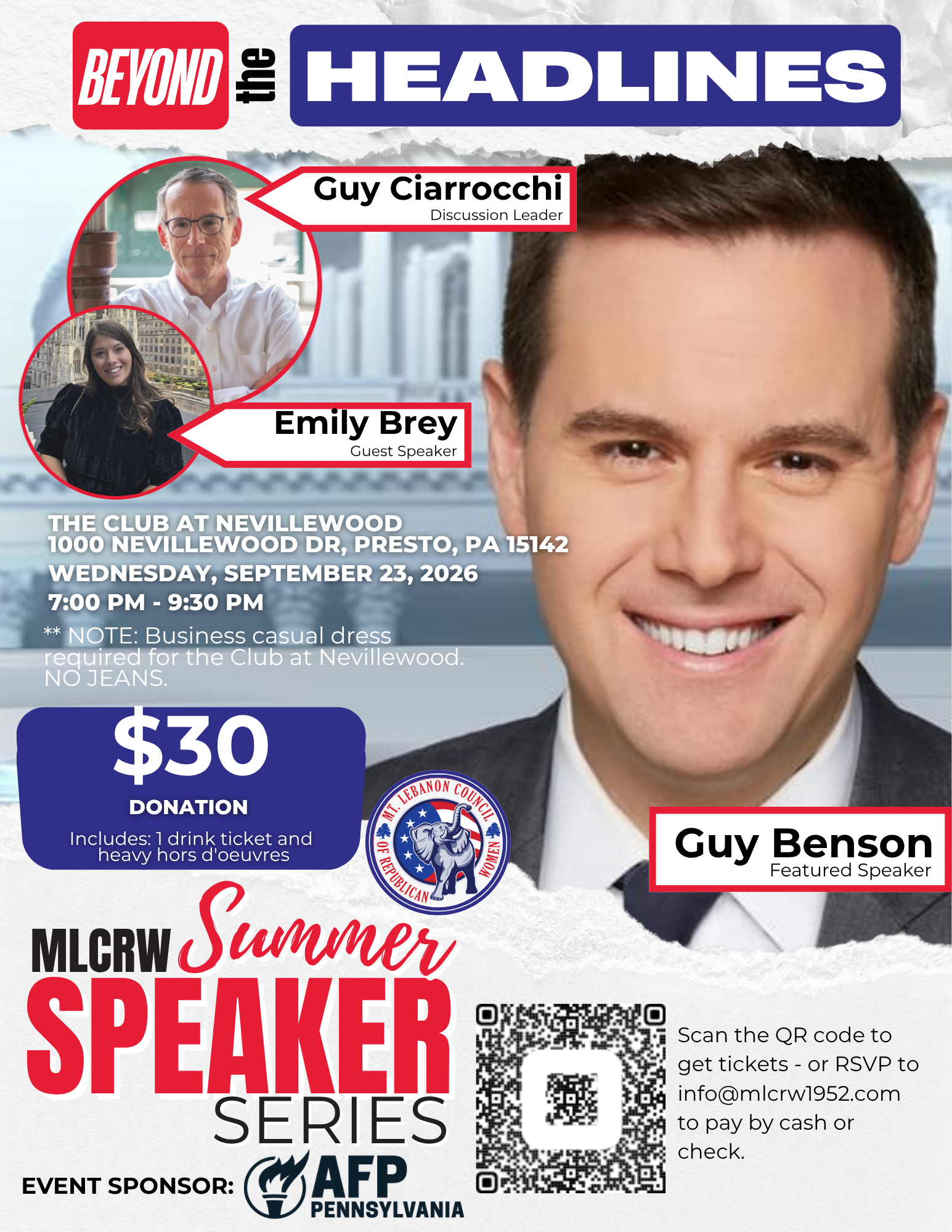 Summer Speaker Series | Beyond the Headlines with Guy Benson, Guy Ciarrocchi, and Emily Brey