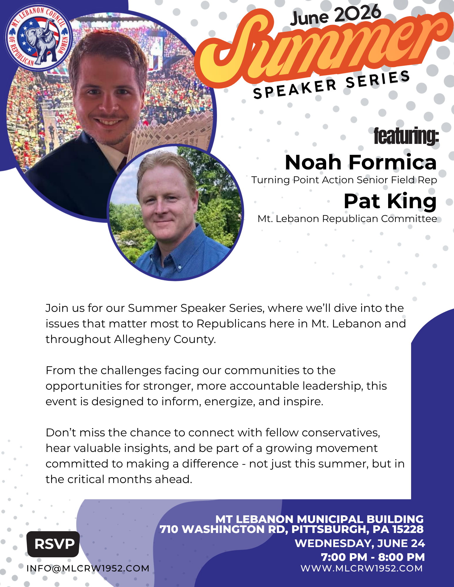 Summer Speaker Series | Noah Formica and Pat King
