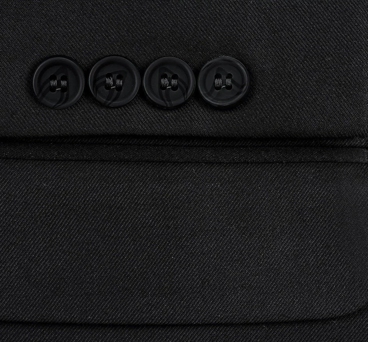 Black suit button detail