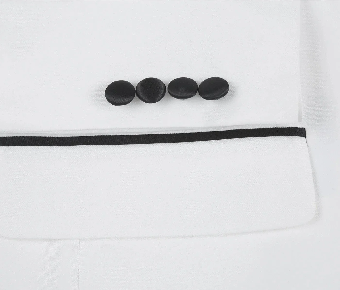 White tuxedo buttons