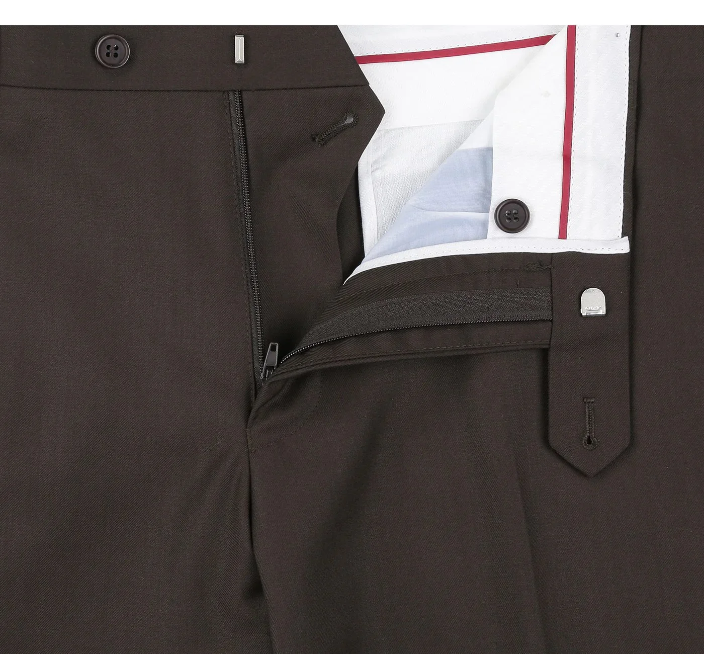 Brown suit pants detail