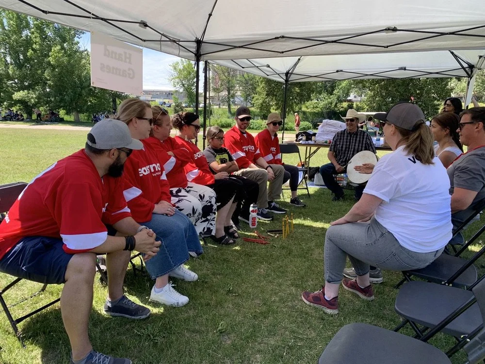 ENMAX team at Aboriginal Awareness Week Calgary Handgames Tournament