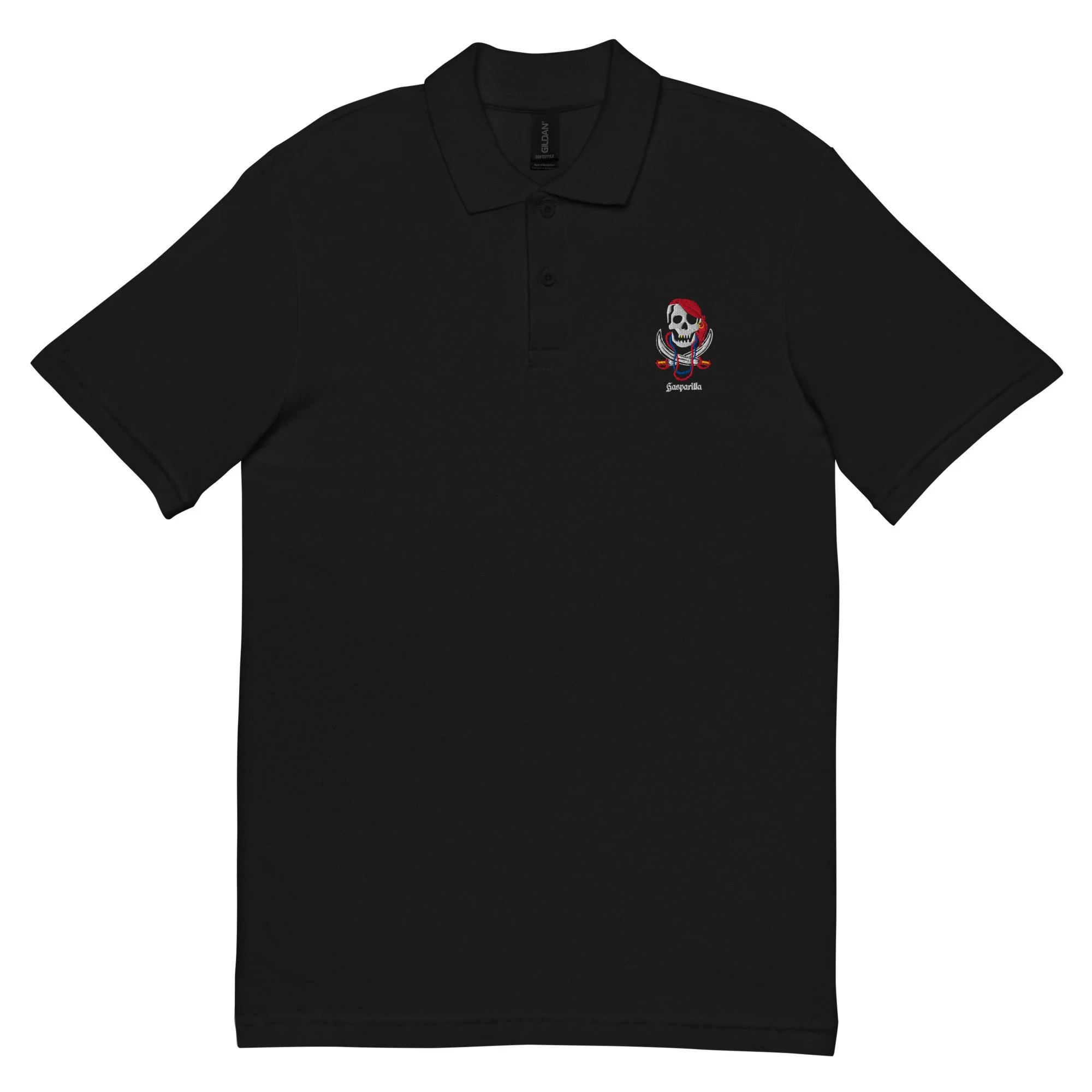 Gasparilla Bead Pirate Embroidered Unisex Polo