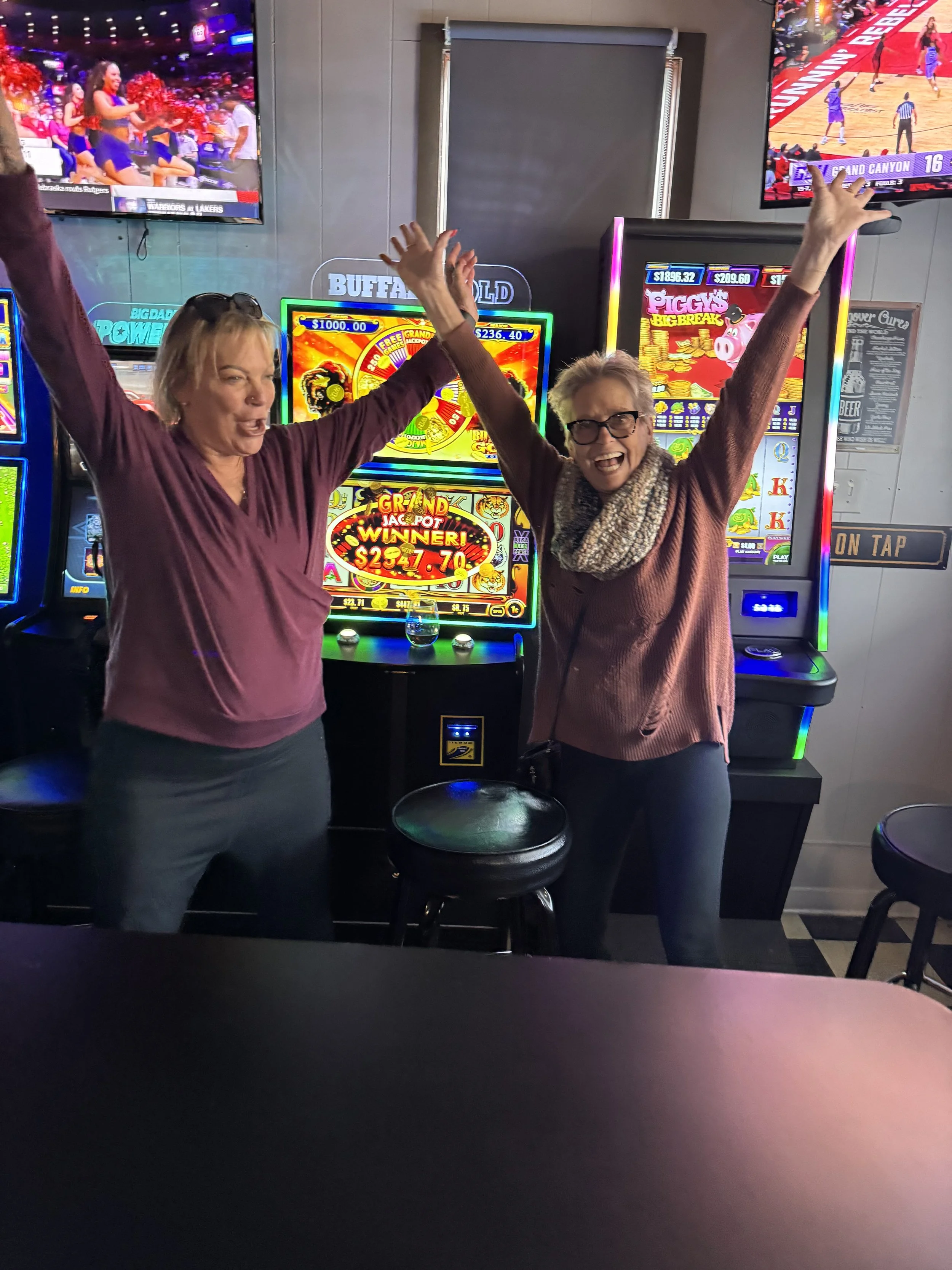 BIG win on our gambling machines