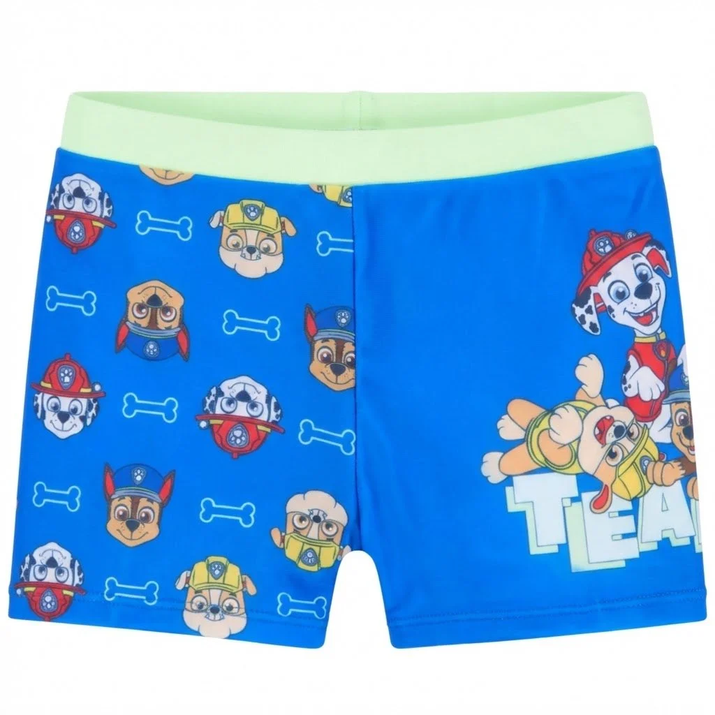 Traje de Baño Azul "Team Paw" con Chase, Marshall y Rubble