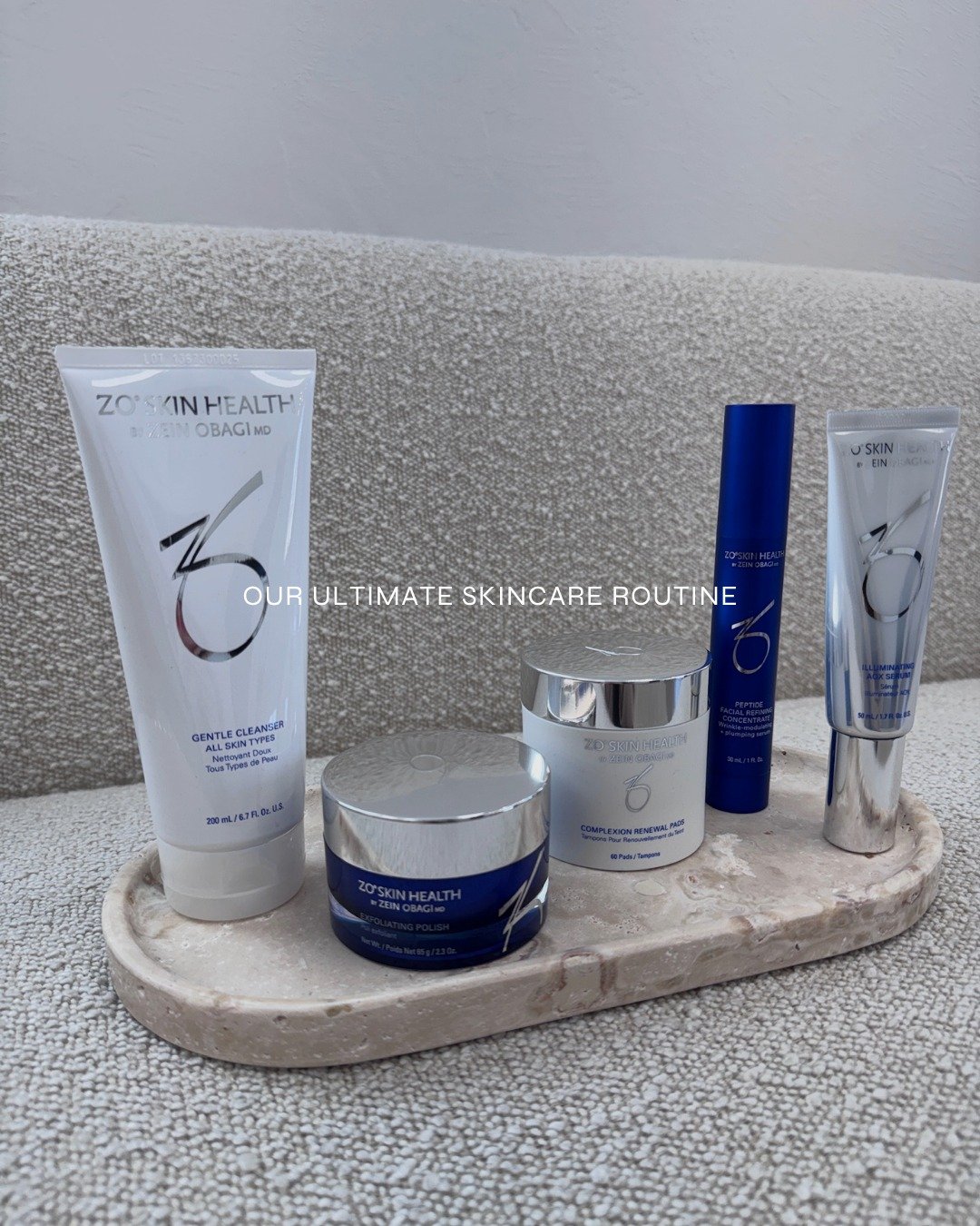 Our Ultimate Skincare Routine ✨

Healthy, glowing skin starts with the right steps &mdash; and we&rsquo;re obsessed with this all @zoskinhealth lineup:

Step 1: Cleanse &rarr; Gentle Cleanser to refresh + remove impurities
Step 2: Exfoliate &rarr; Ex