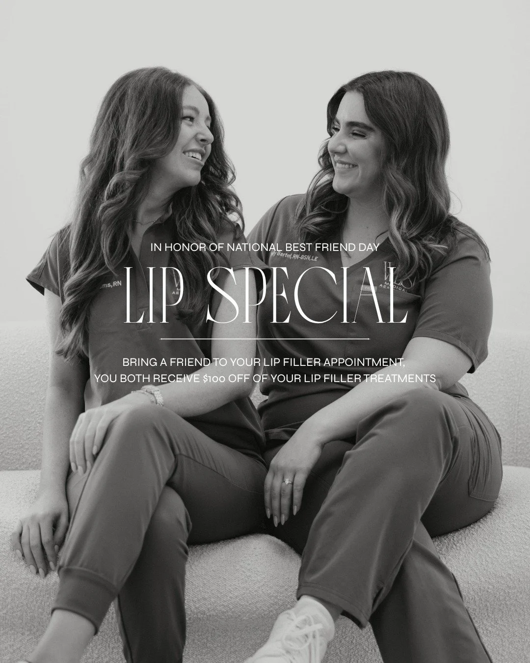 In honor of National Best Friend Day 💋✨

All month long at West, bring your bestie to your lip filler appointment and you&rsquo;ll both receive $100 off your treatments! 
Because everything&rsquo;s better with your person &mdash; especially a little