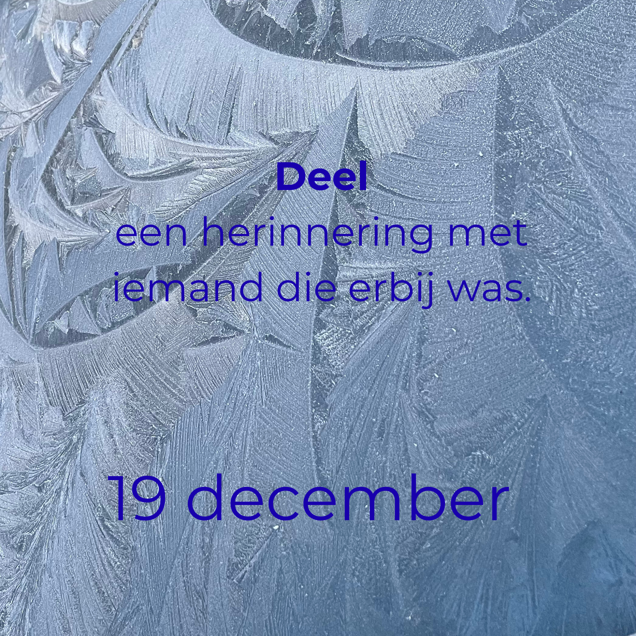 Deel een herinnering met iemand die erbij was.