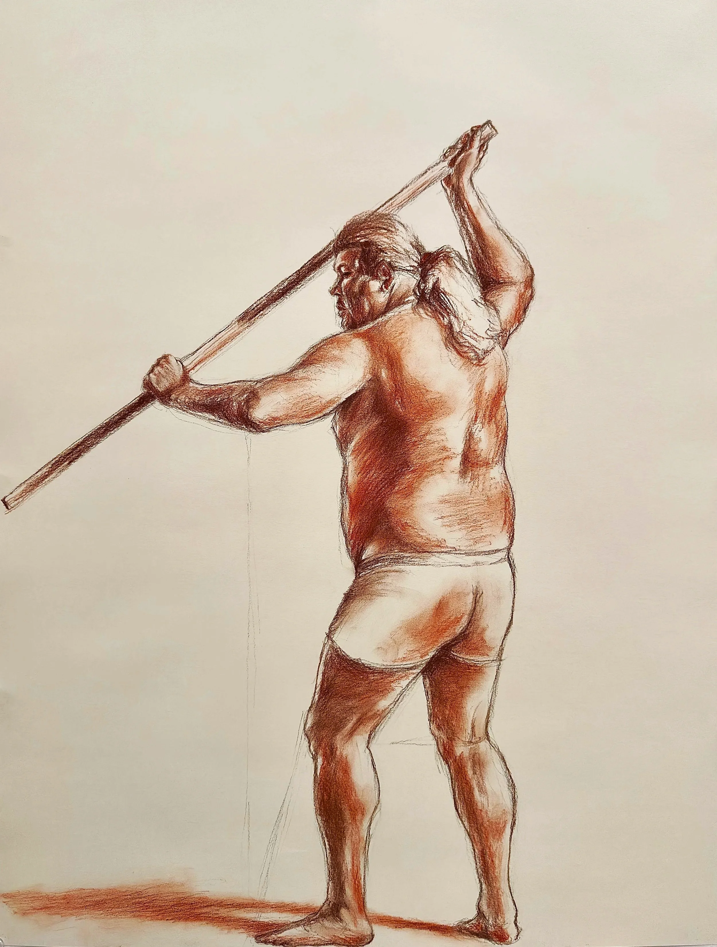 "Figure Through Action"
conté pencil on strathmore paper
18" X 24"
2024