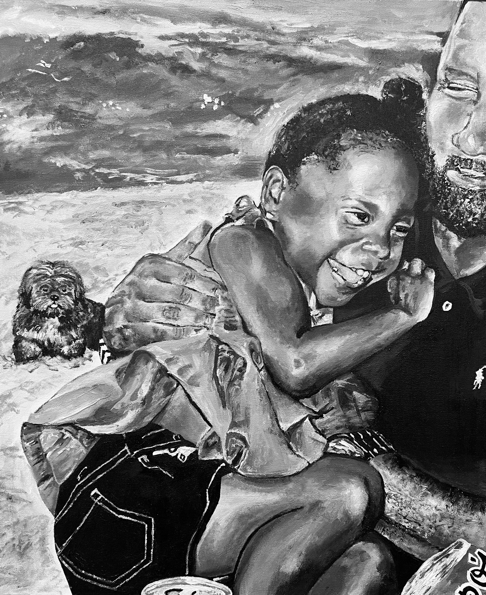 "A Father's Love", acrylic on canvas, 12" X 18", 2022