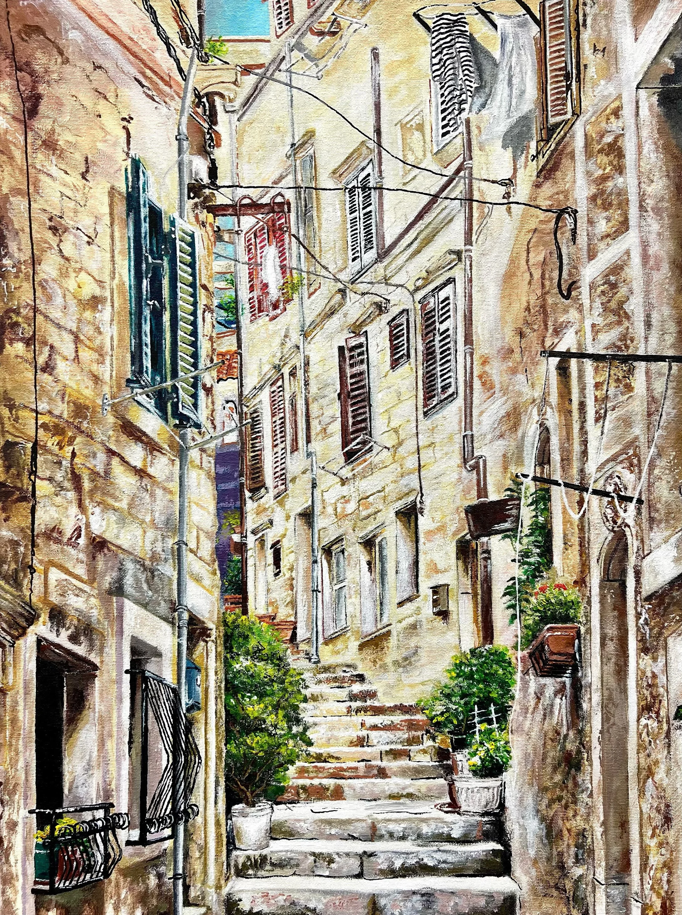 "Untitled", acrylic on canvas, 12" X 18", 2022