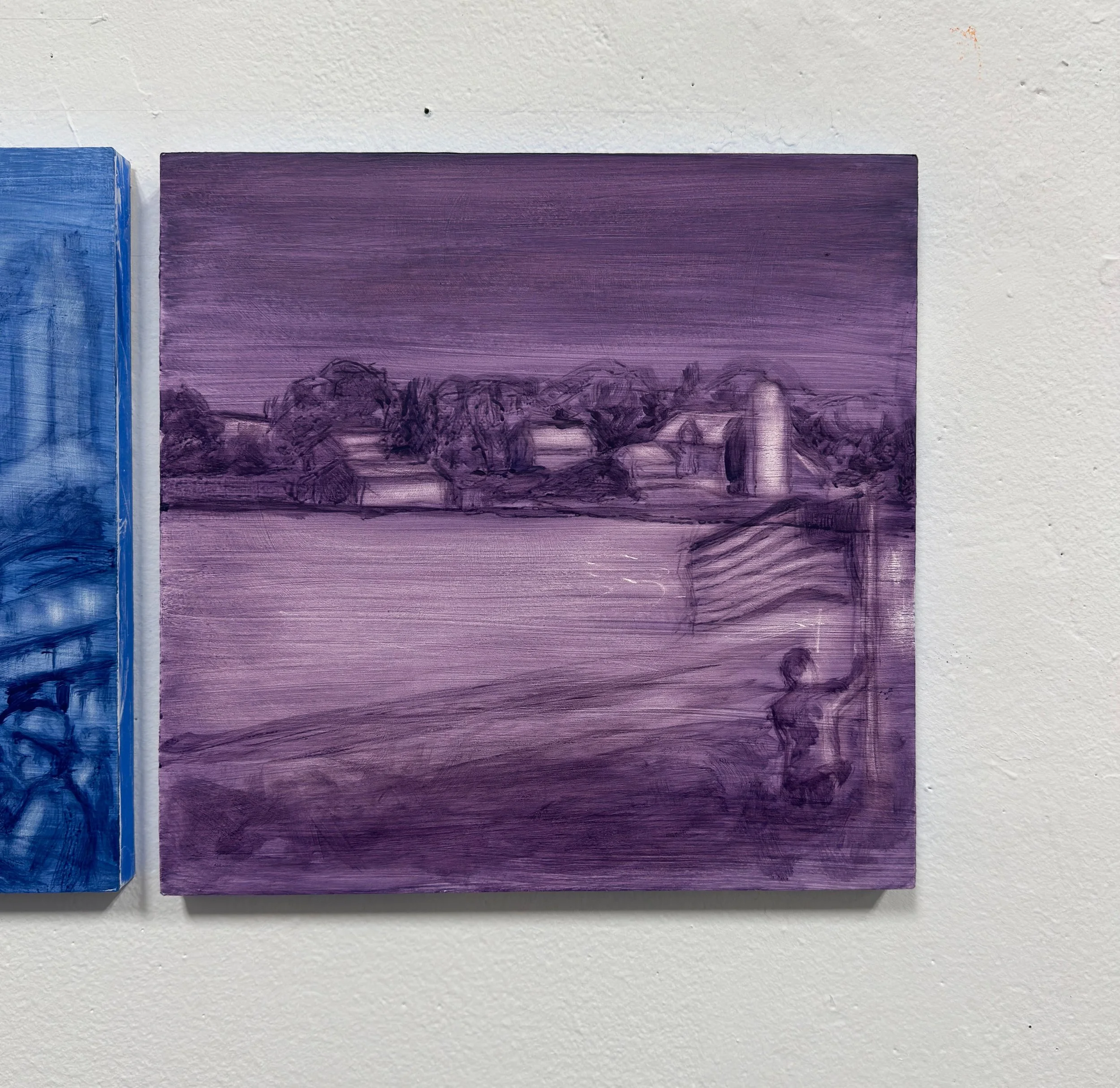 "Untitled", acrylic on panel, 2024 - In-Progress Shot