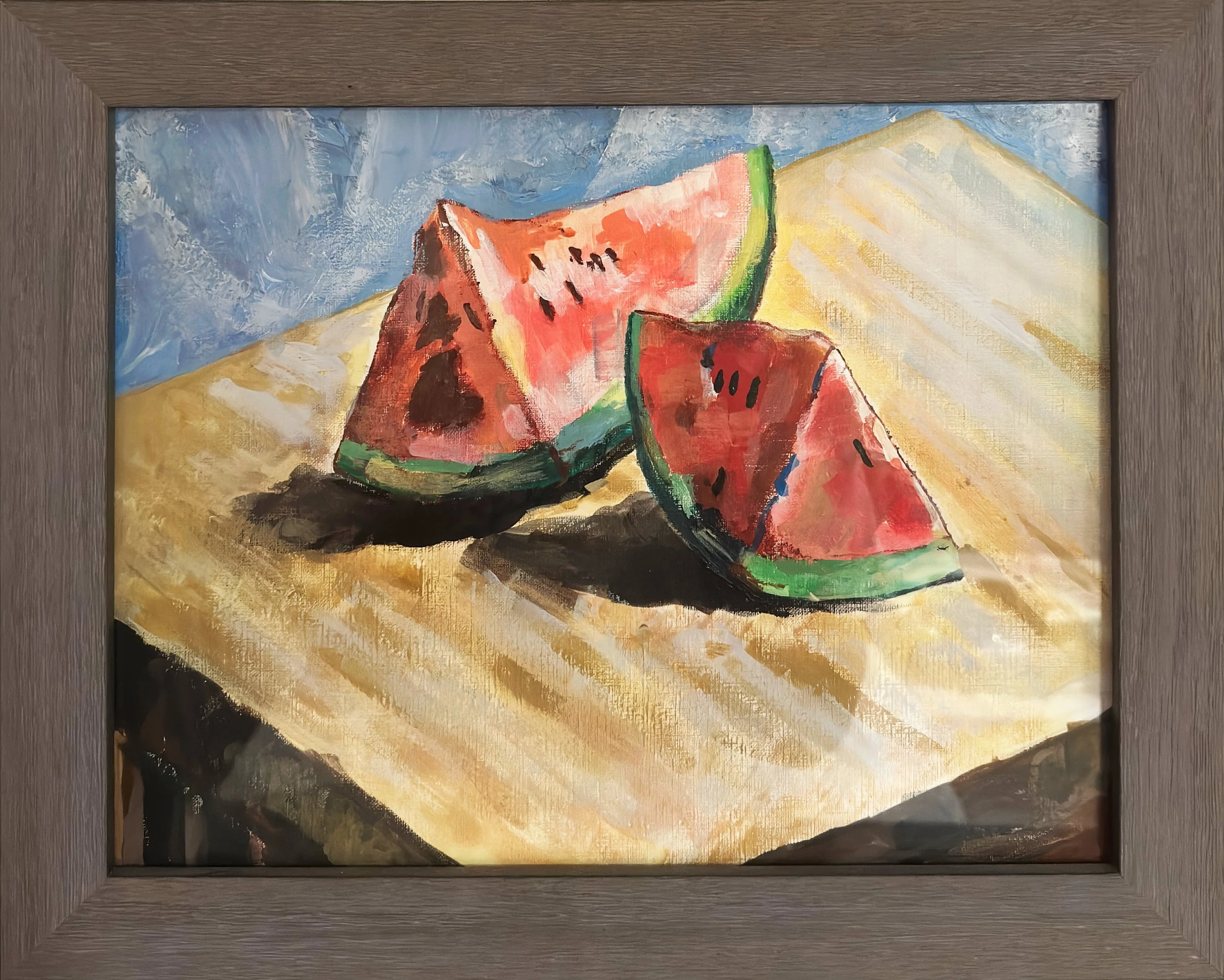 "Untitled", acrylic on painters paper, 10" X 16", 2018