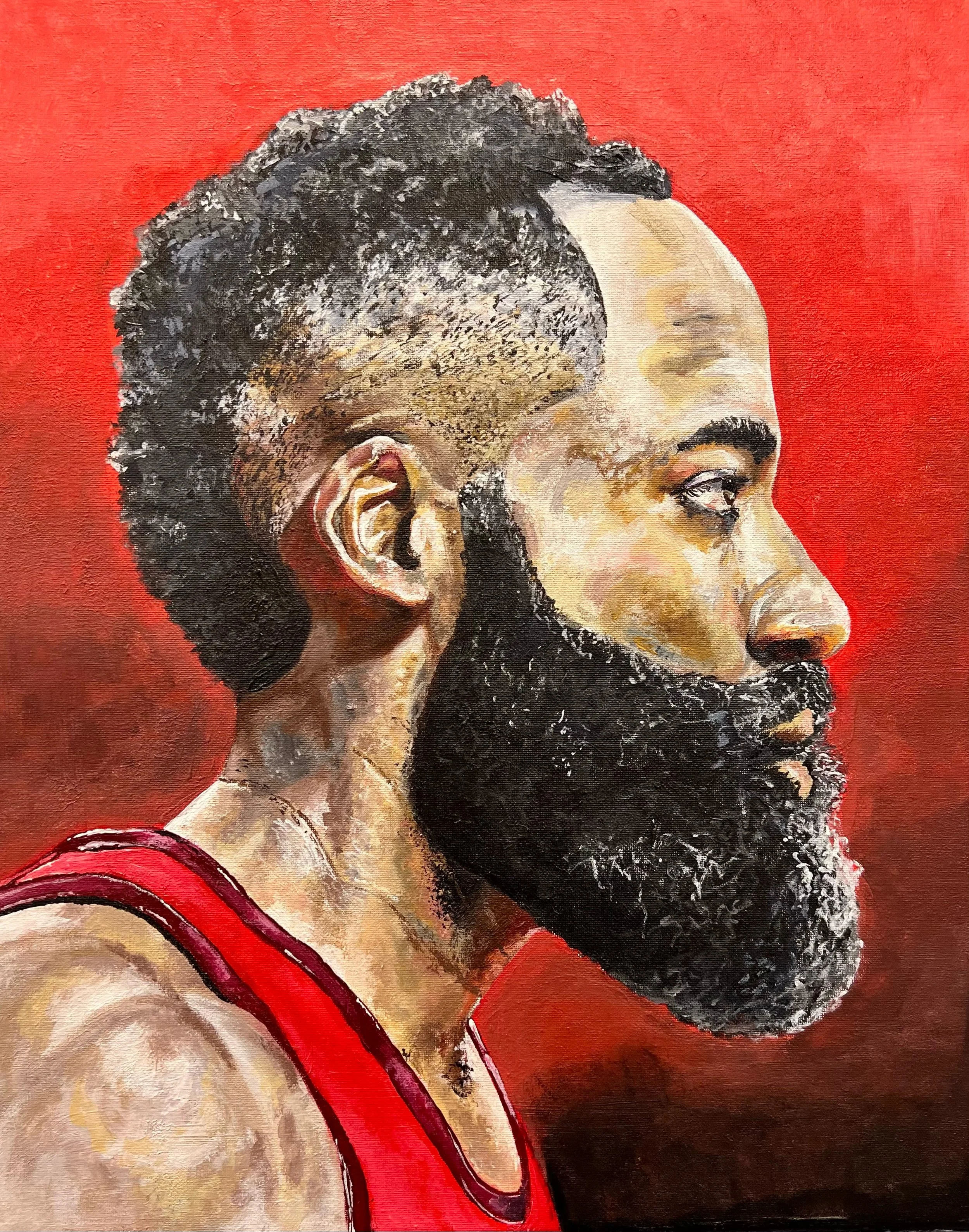 "H-Towns Finest", acrylic on canvas, 12" X 24", 2022