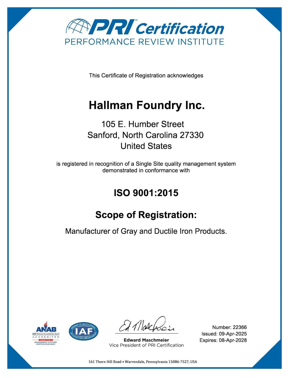 About — Hallman Foundry